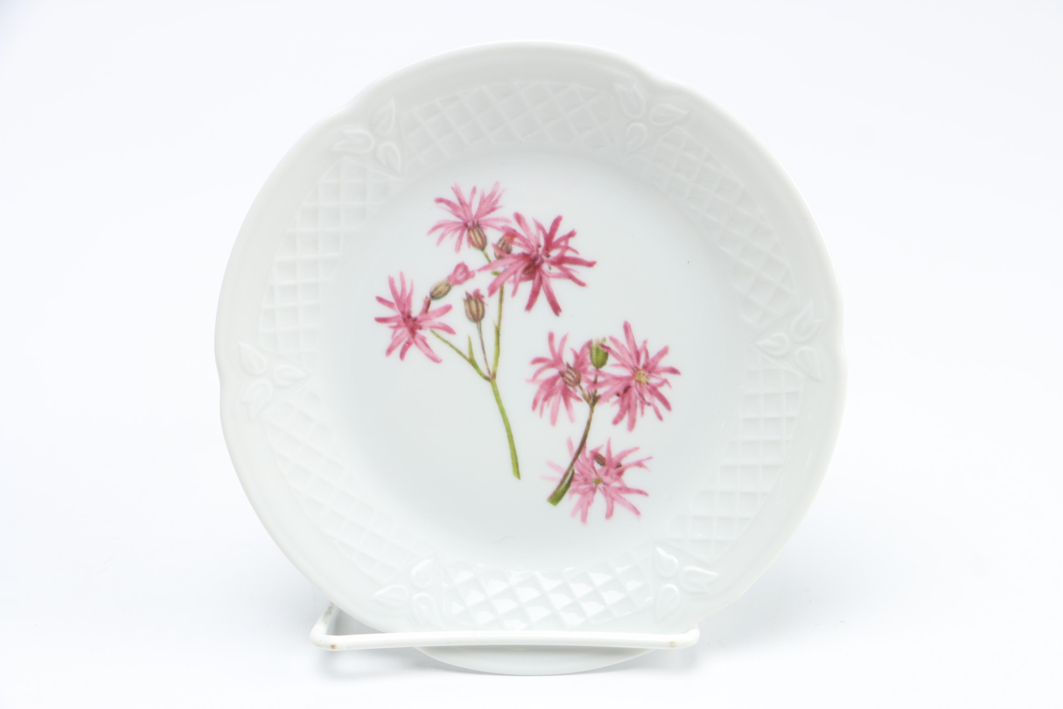 Floral Limoges Plate Set