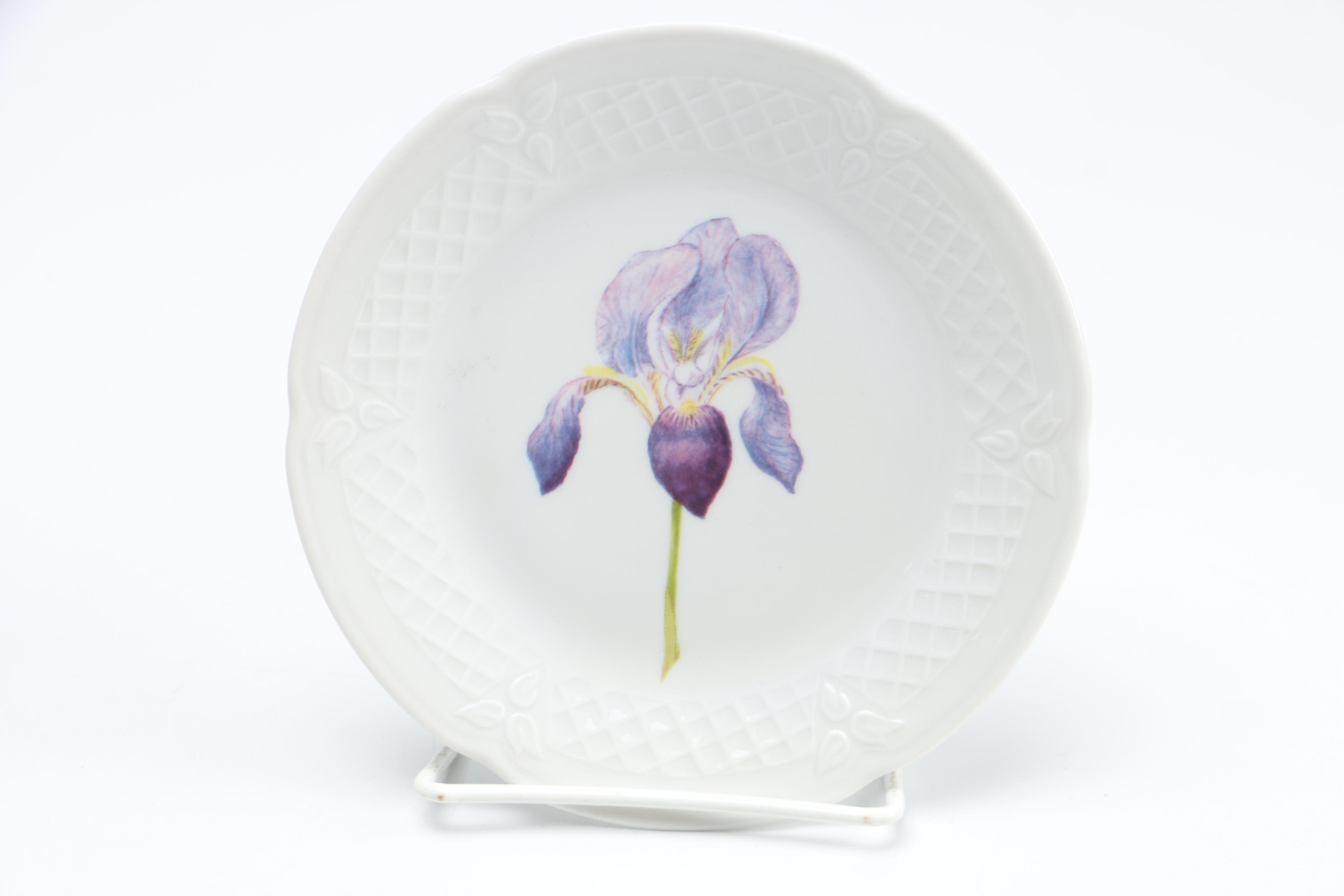 Floral Limoges Plate Set