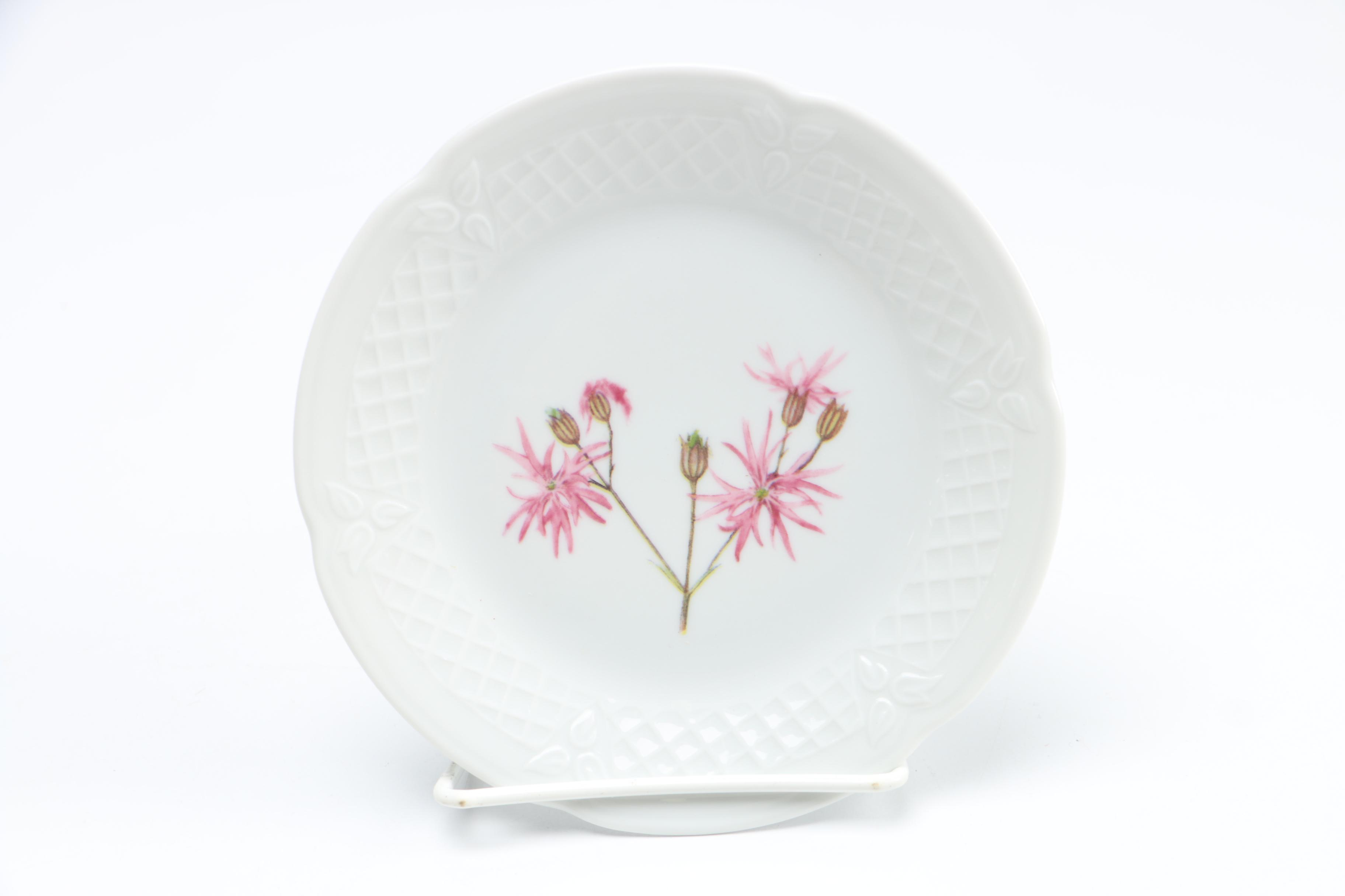 Floral Limoges Plate Set