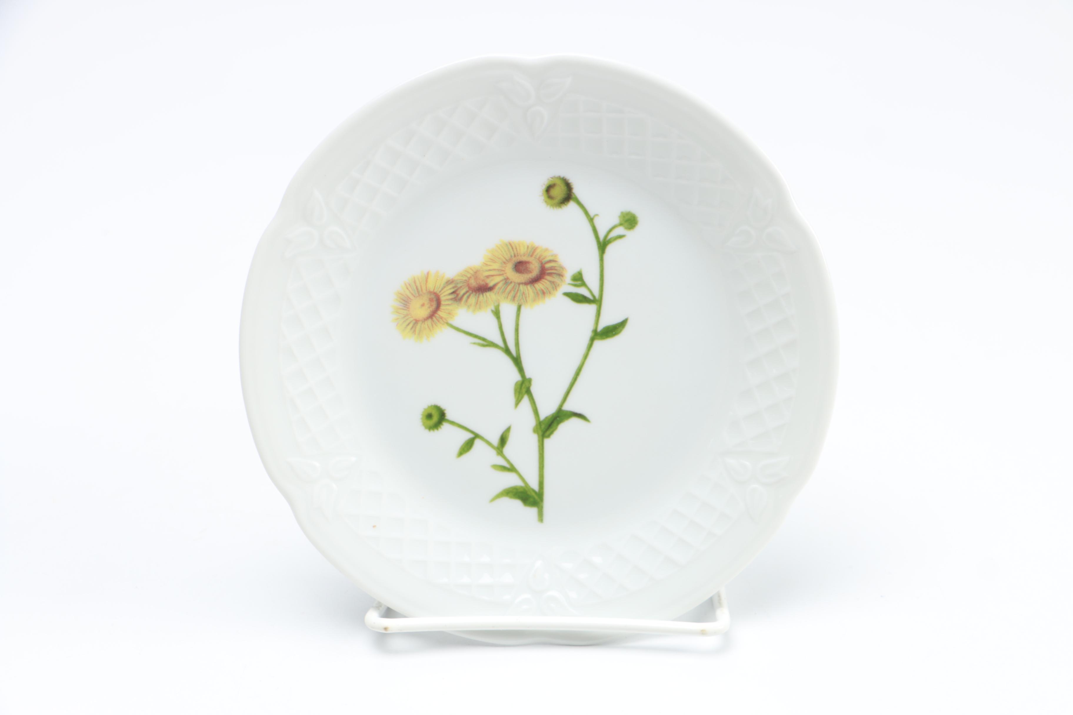 Floral Limoges Plate Set