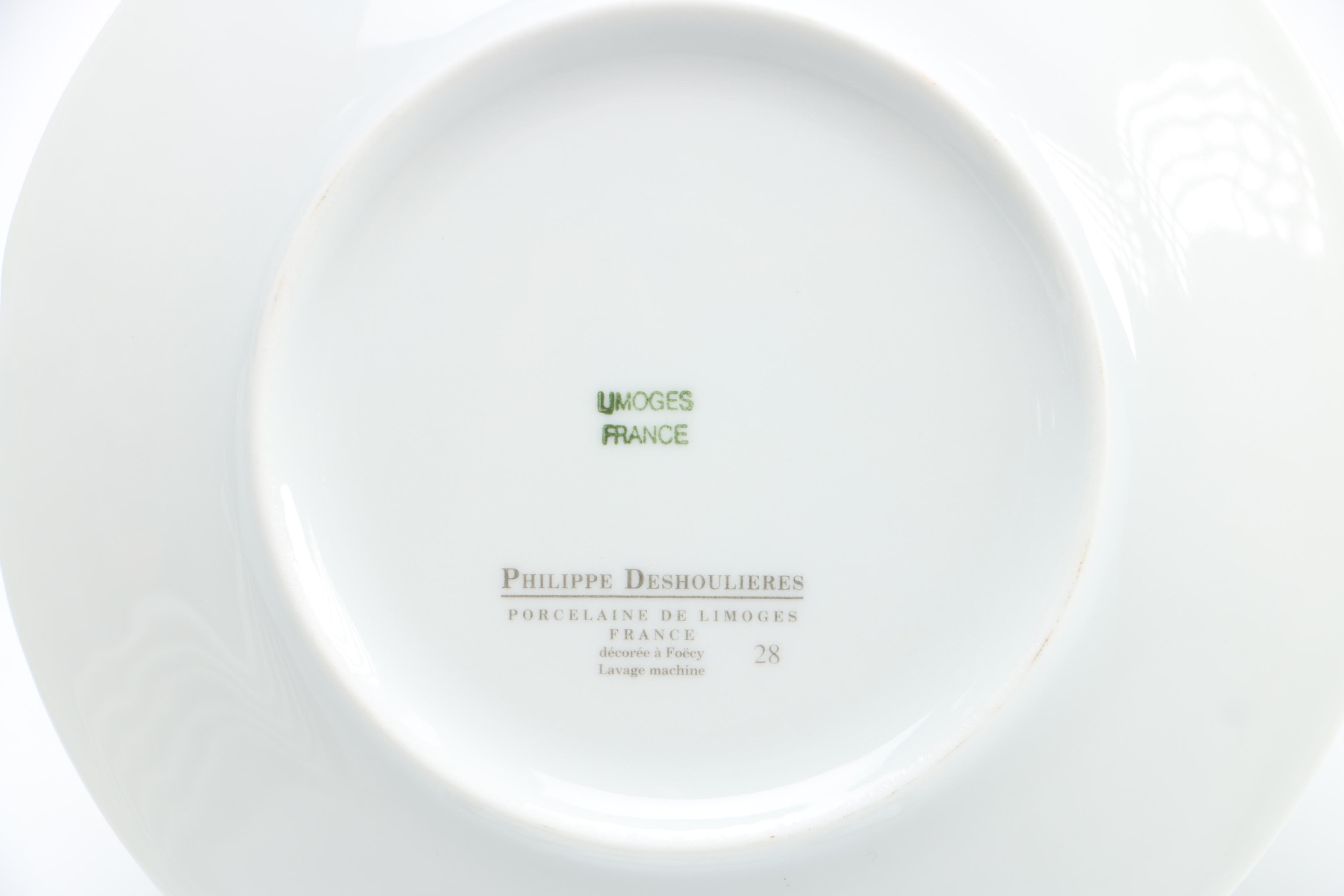 Floral Limoges Plate Set