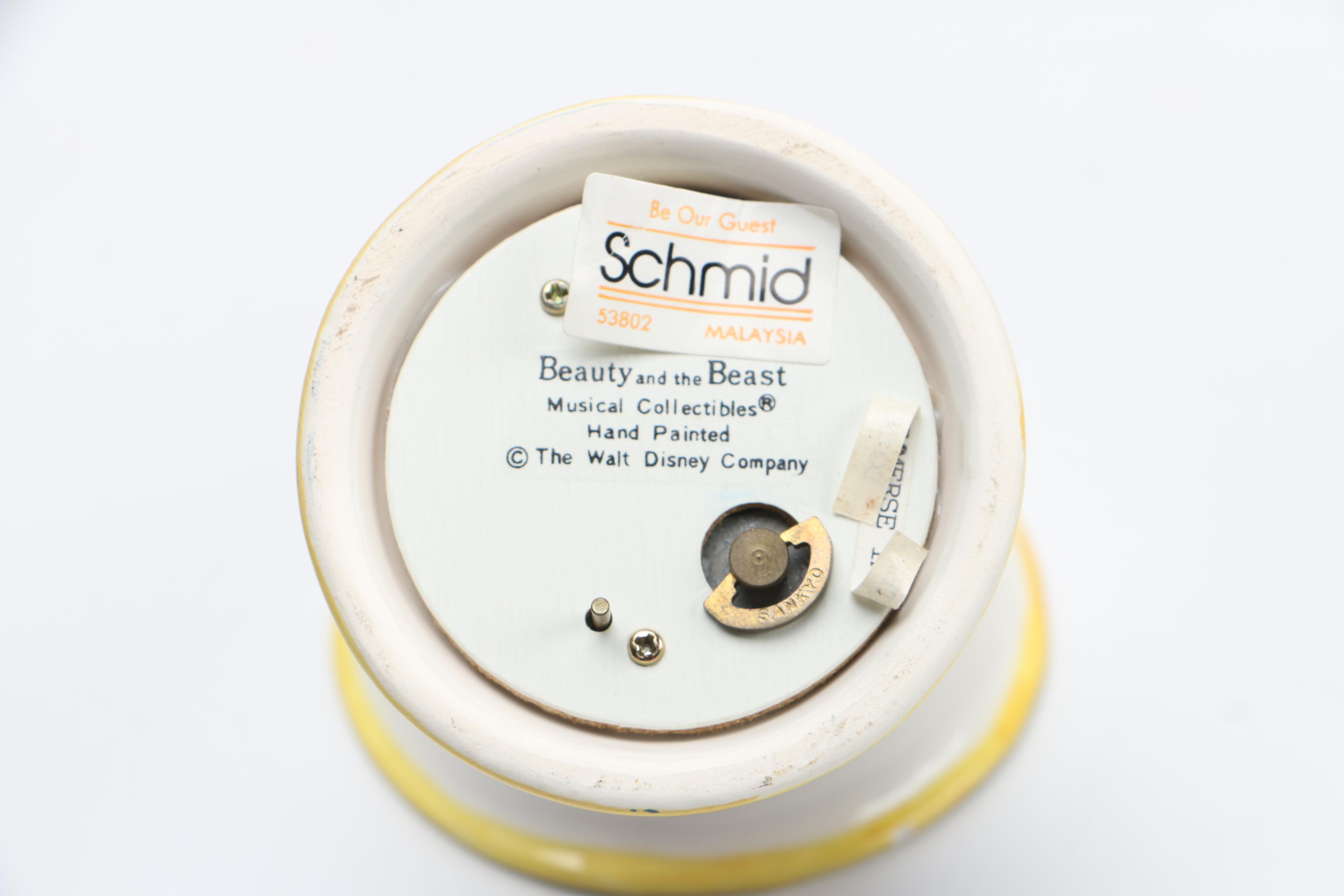 Schmid "Beauty and the Beast" Music Box and Coin Bank