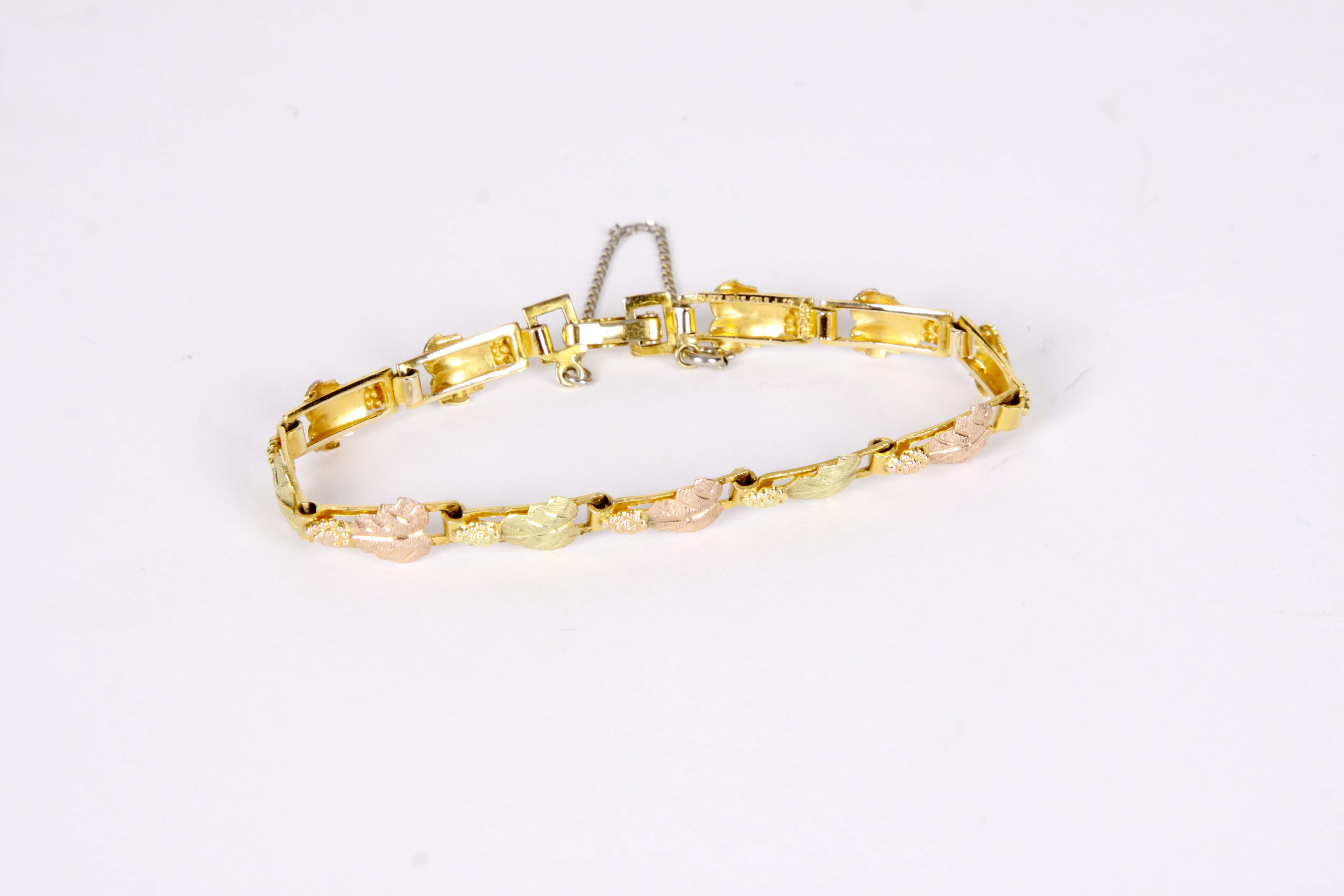 Black Hills Gold Tricolor Bracelet