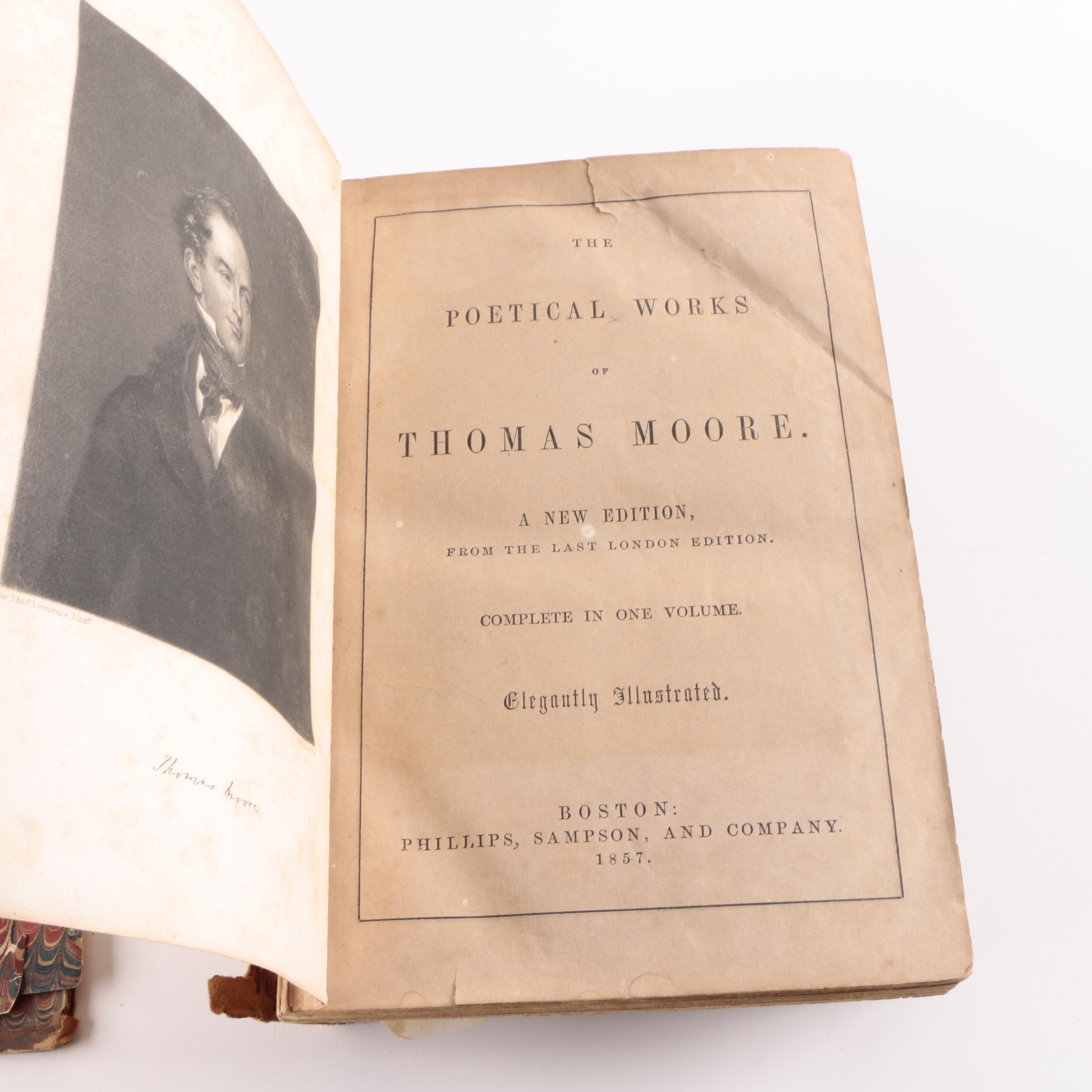 1857 Illustrated New Edition of "The Poetical Works of Thomas Moore"
