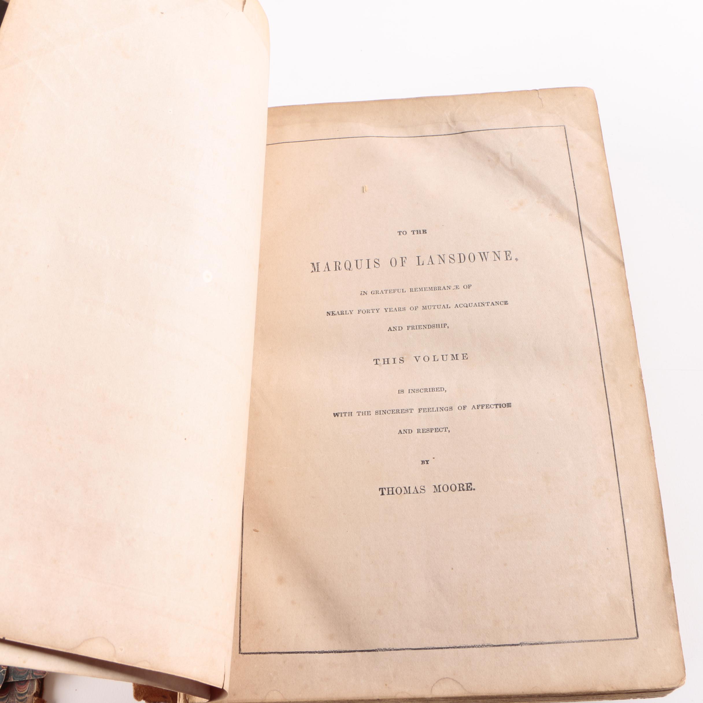 1857 Illustrated New Edition of "The Poetical Works of Thomas Moore"