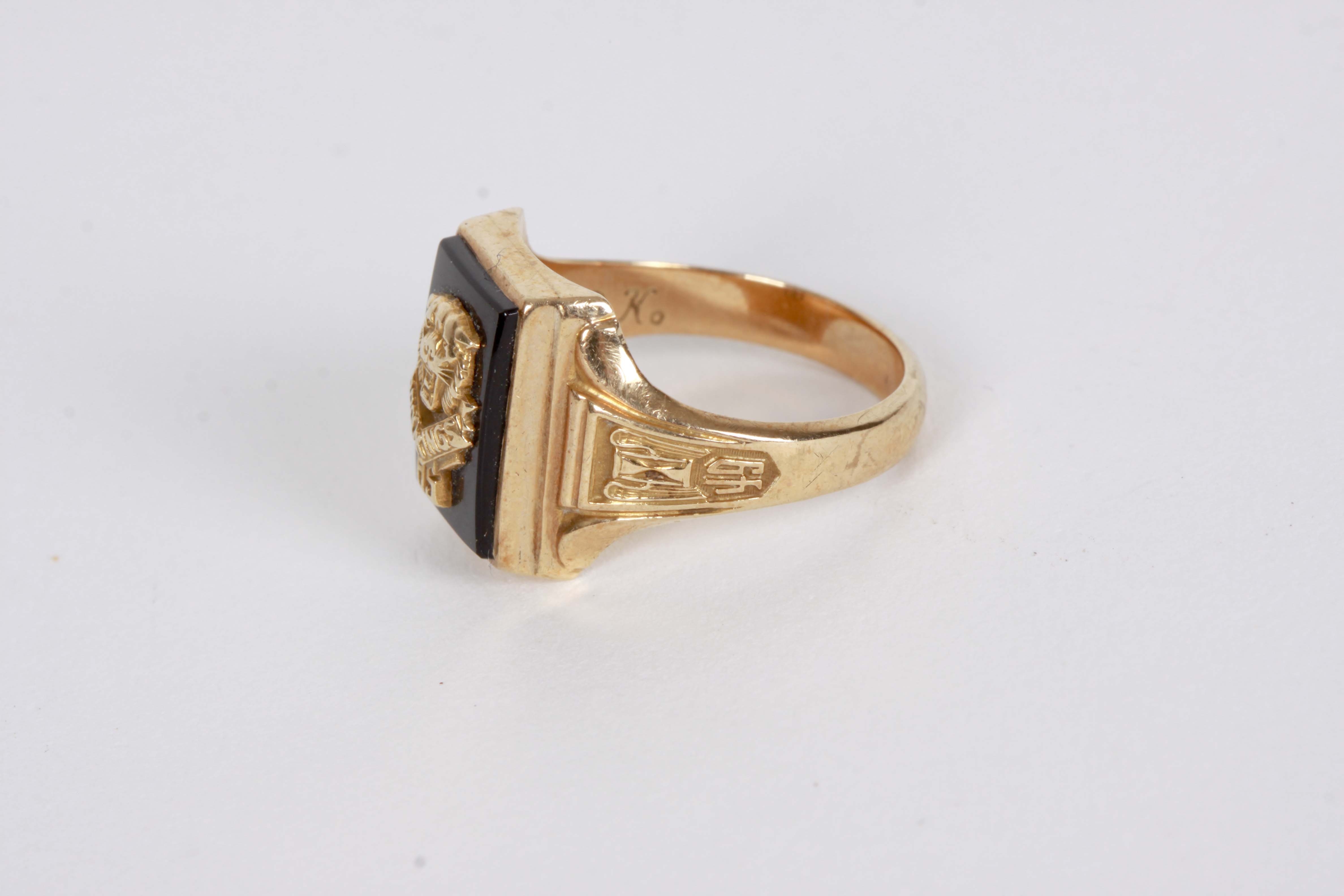 Gold Chain Necklace & Masonic Pin, Jostens Class Ring, Baby Ring