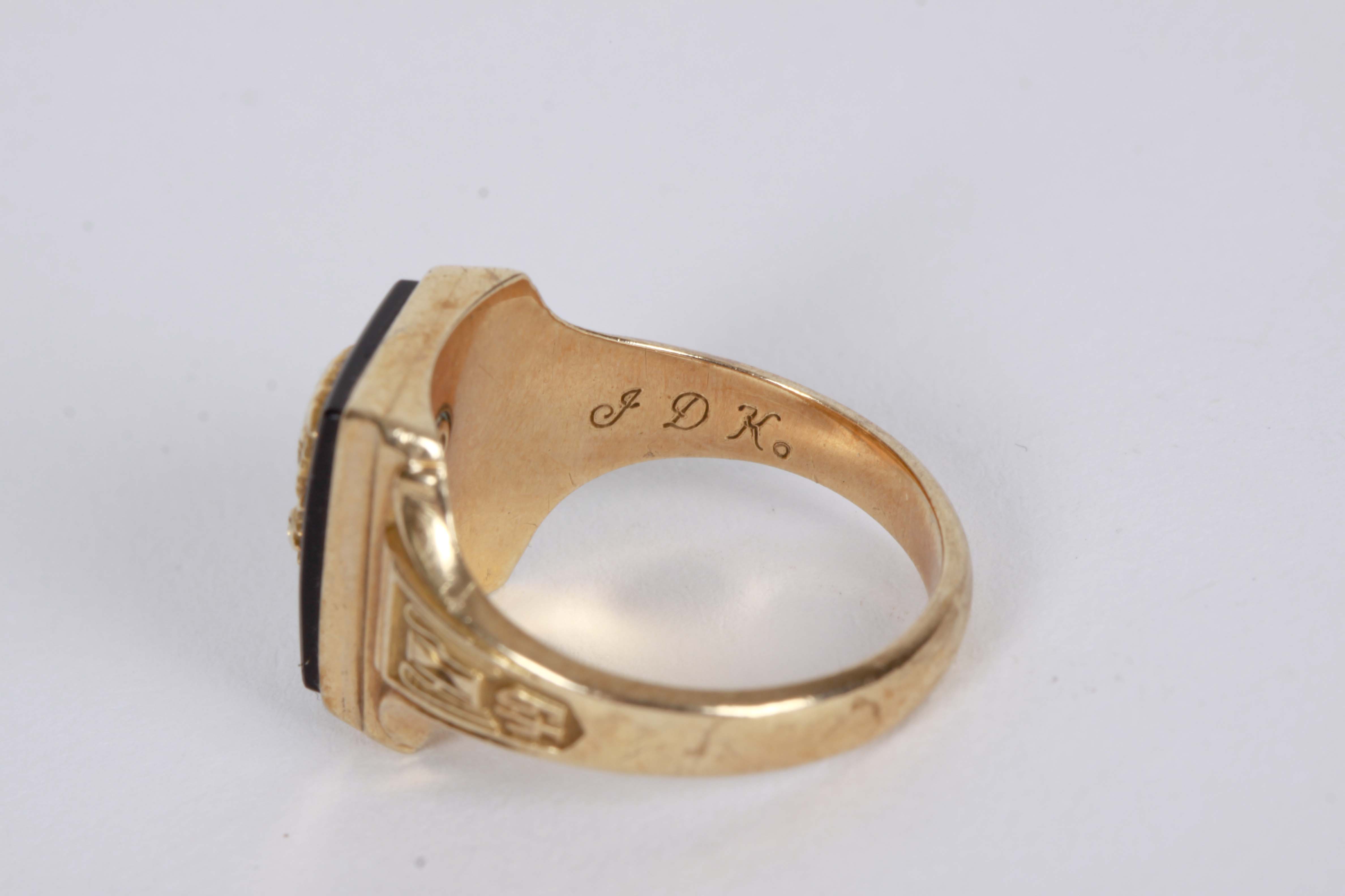 Gold Chain Necklace & Masonic Pin, Jostens Class Ring, Baby Ring