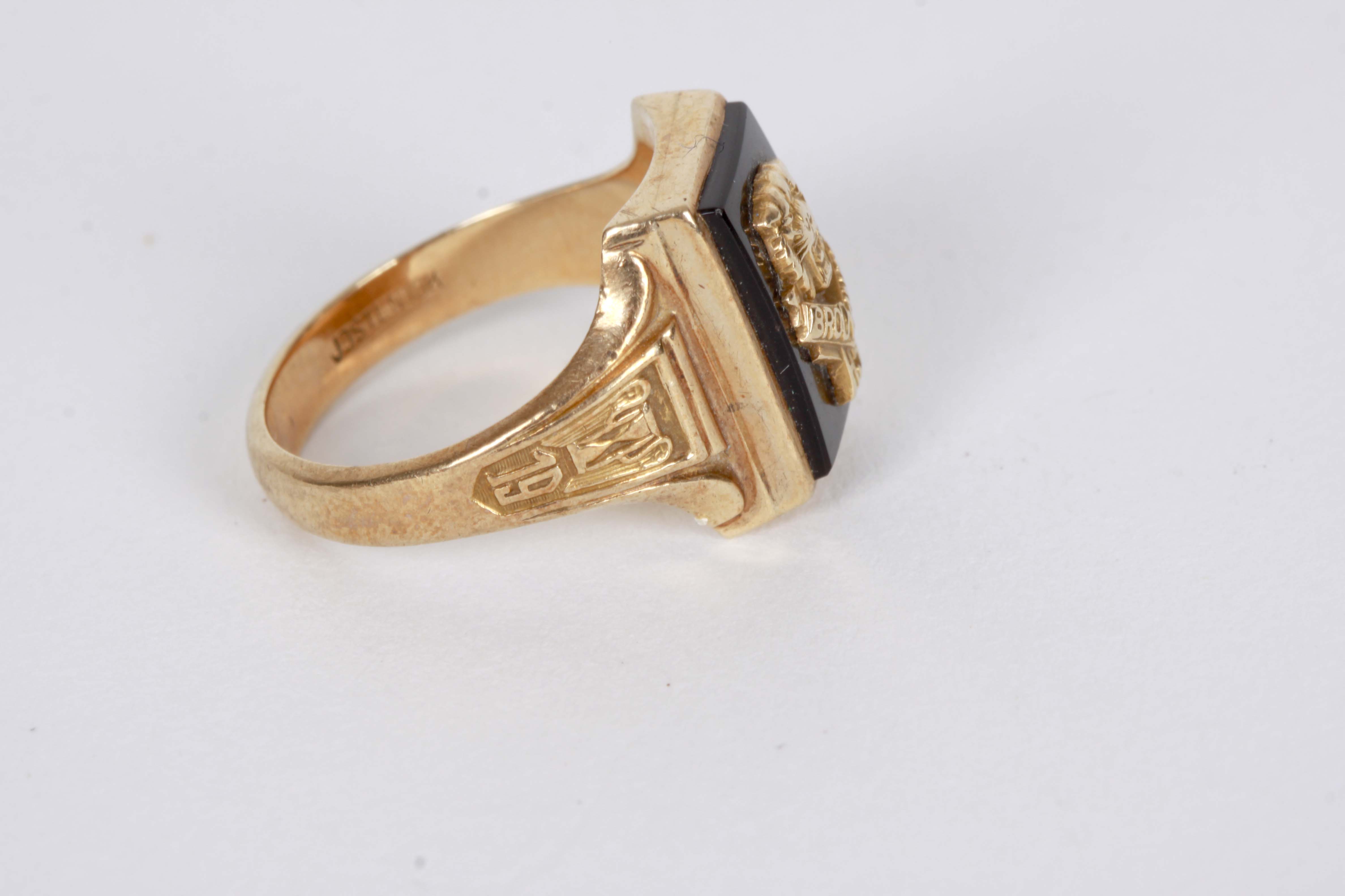 Gold Chain Necklace & Masonic Pin, Jostens Class Ring, Baby Ring