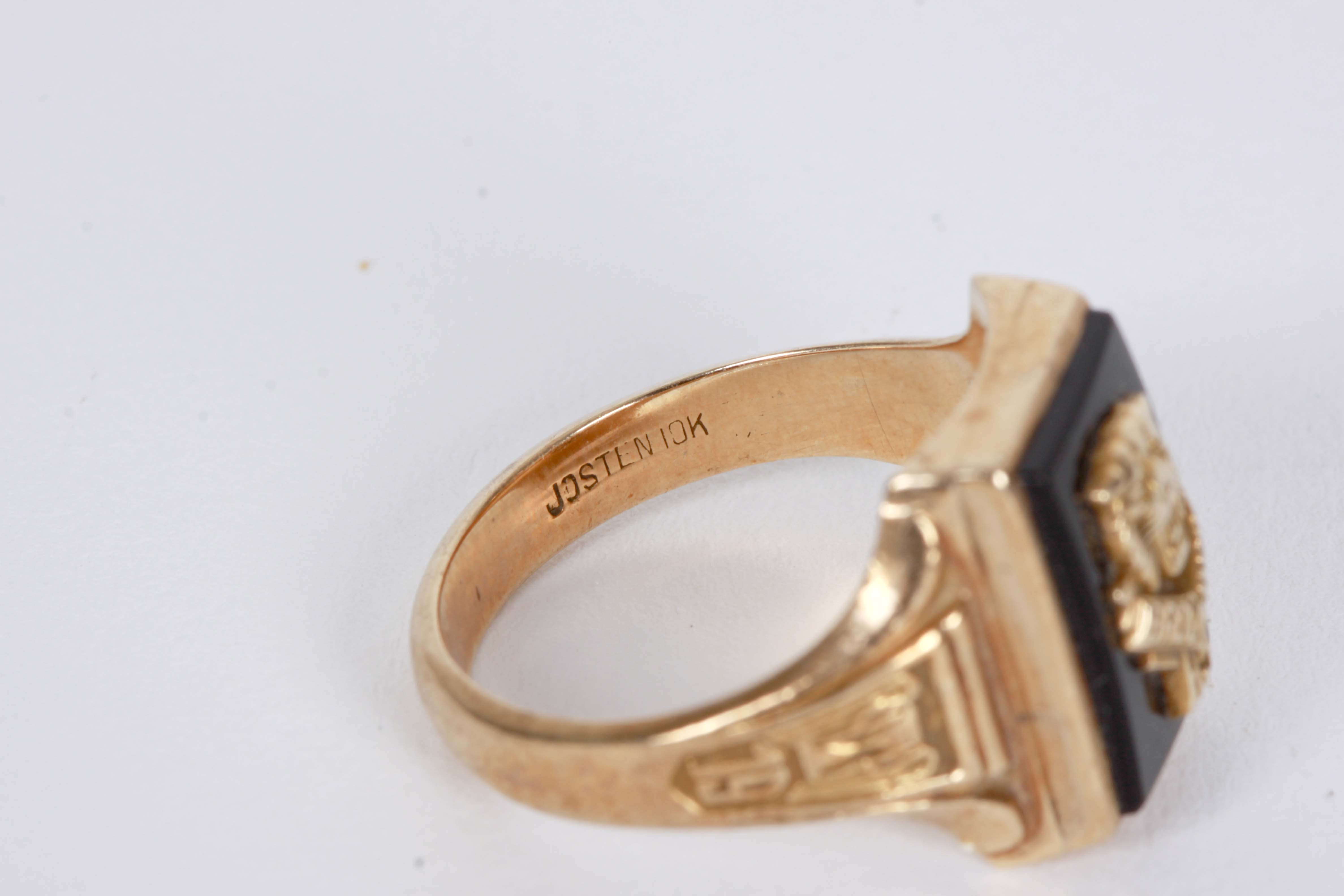 Gold Chain Necklace & Masonic Pin, Jostens Class Ring, Baby Ring