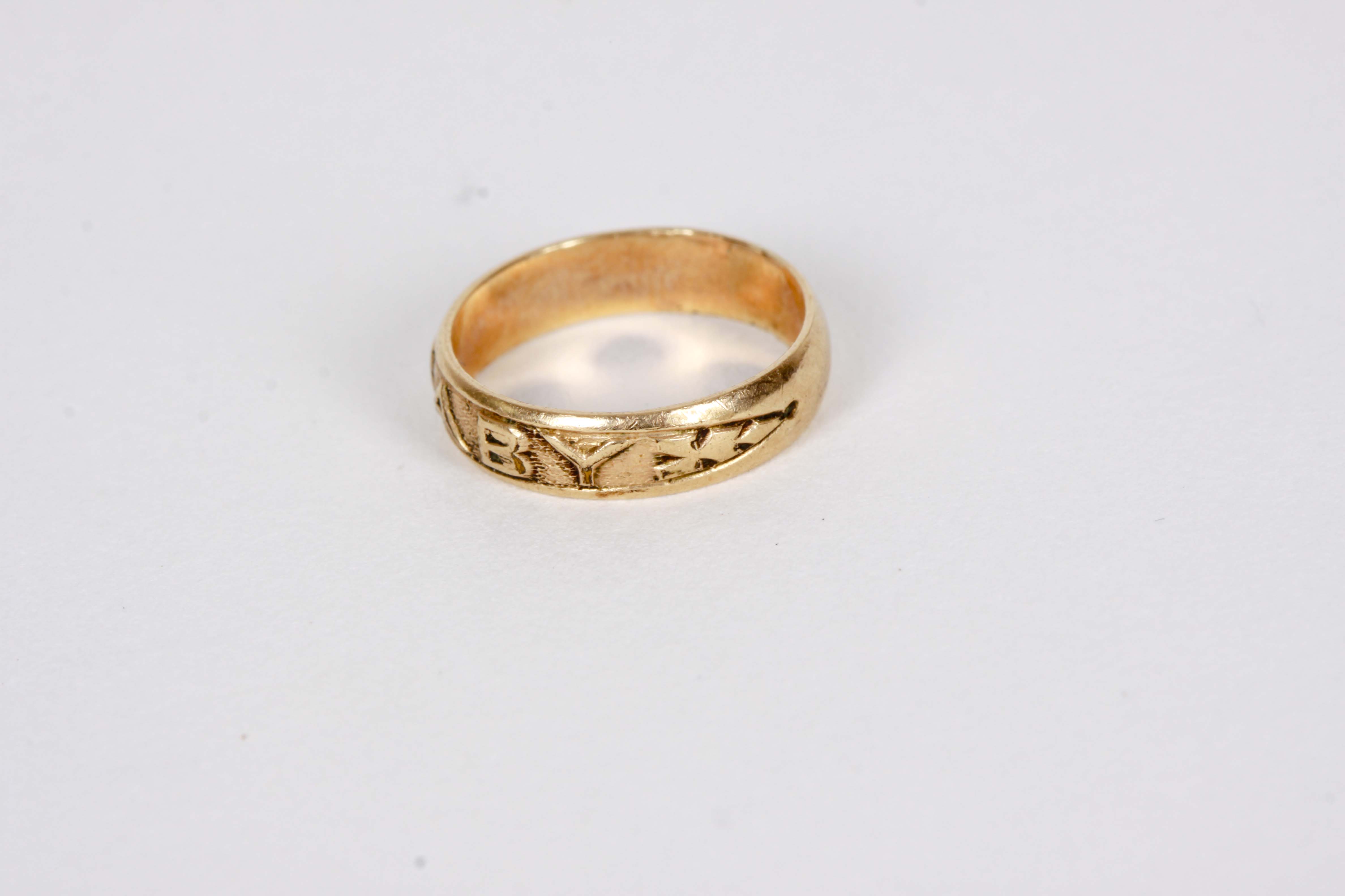 Gold Chain Necklace & Masonic Pin, Jostens Class Ring, Baby Ring