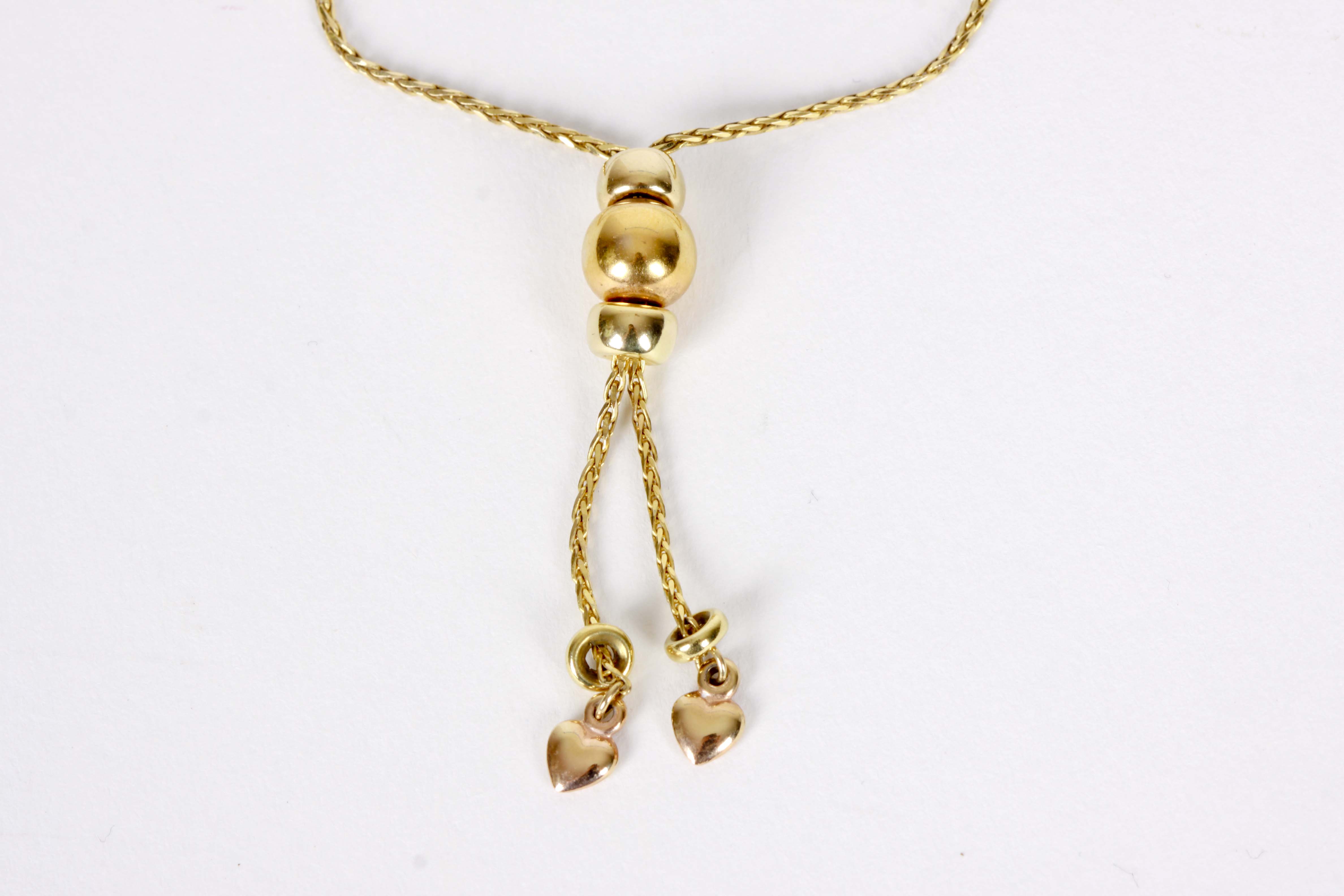 14K Yellow Gold Lariat  Necklace