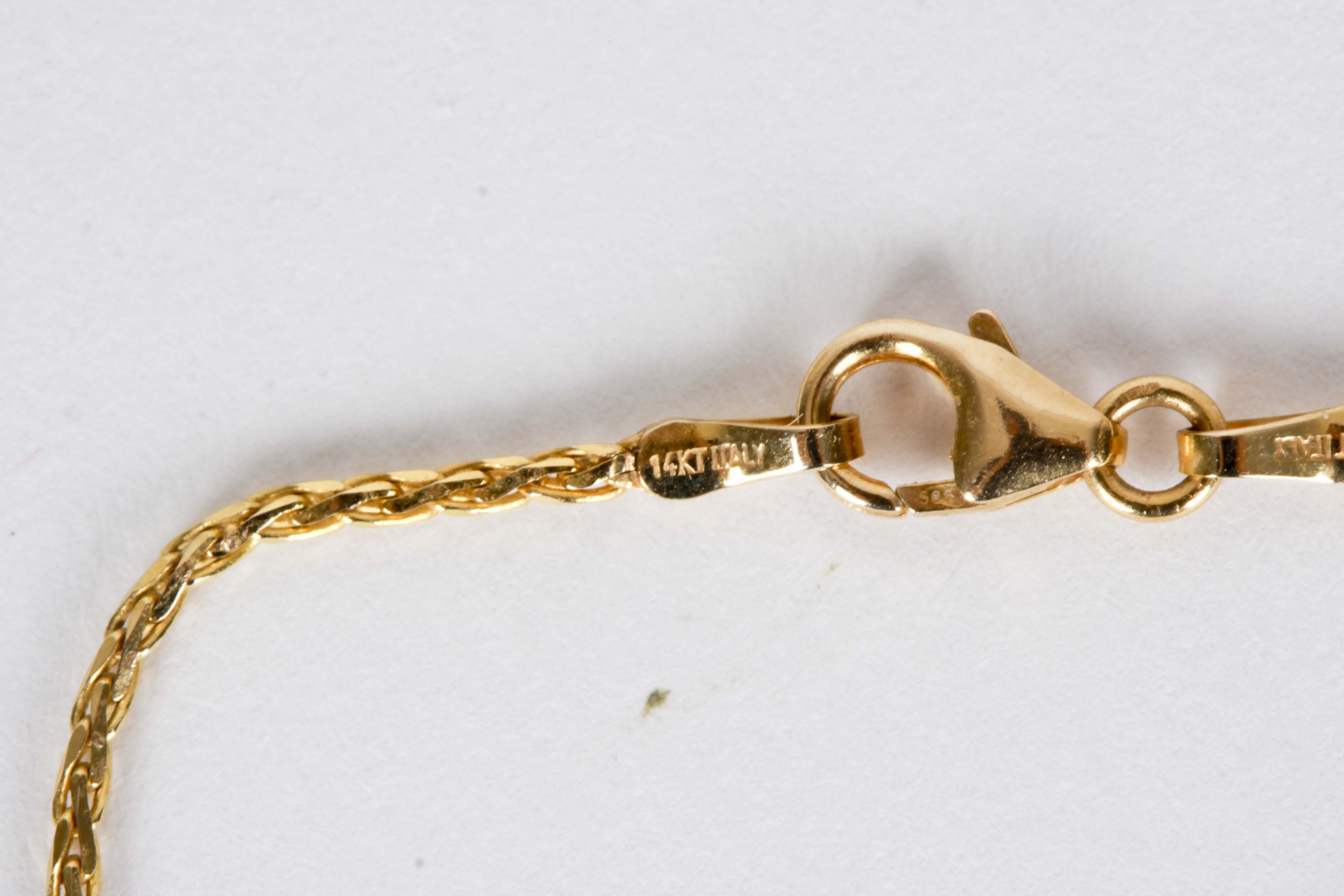 14K Yellow Gold Lariat  Necklace