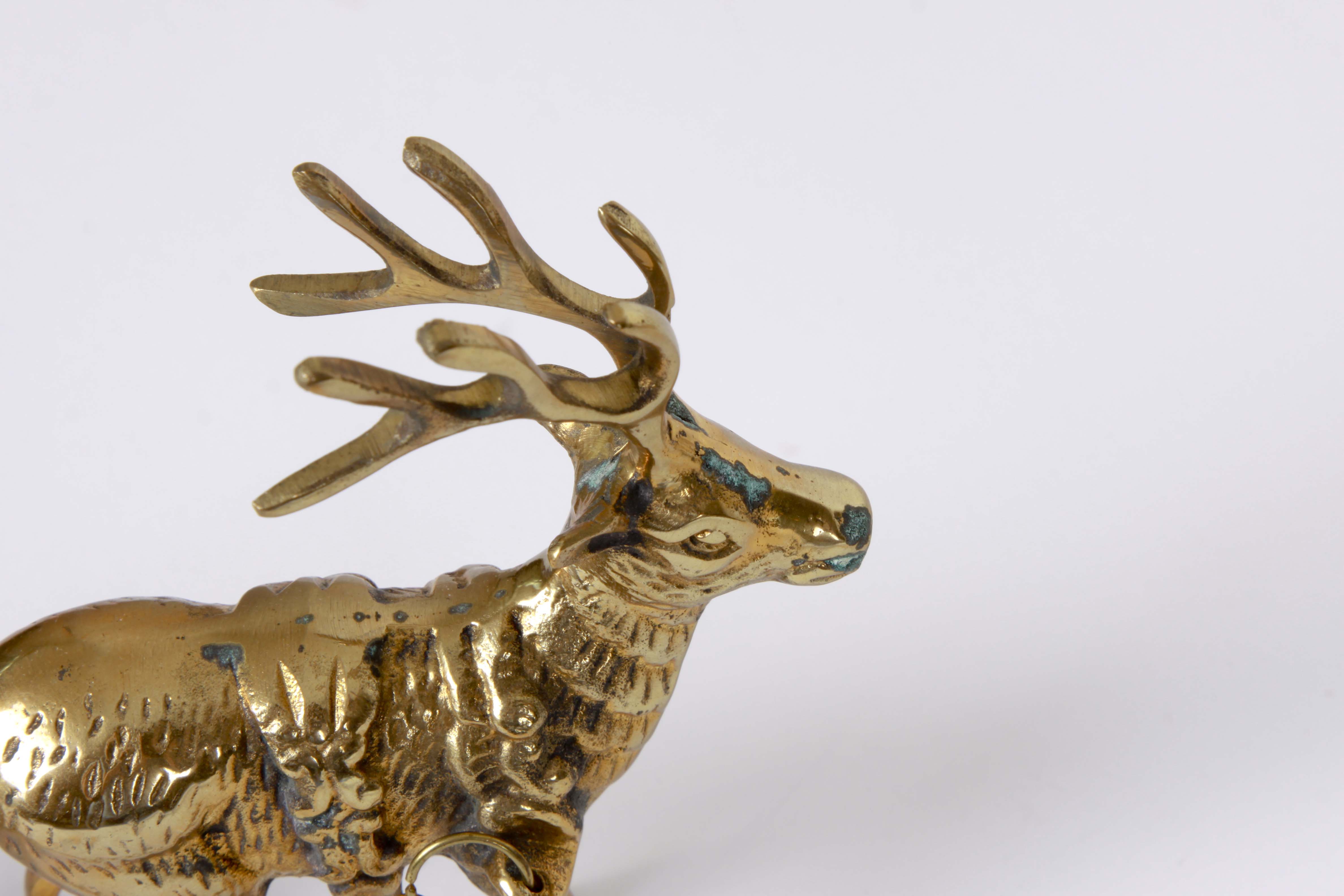 Brass Sleighs With Reindeer