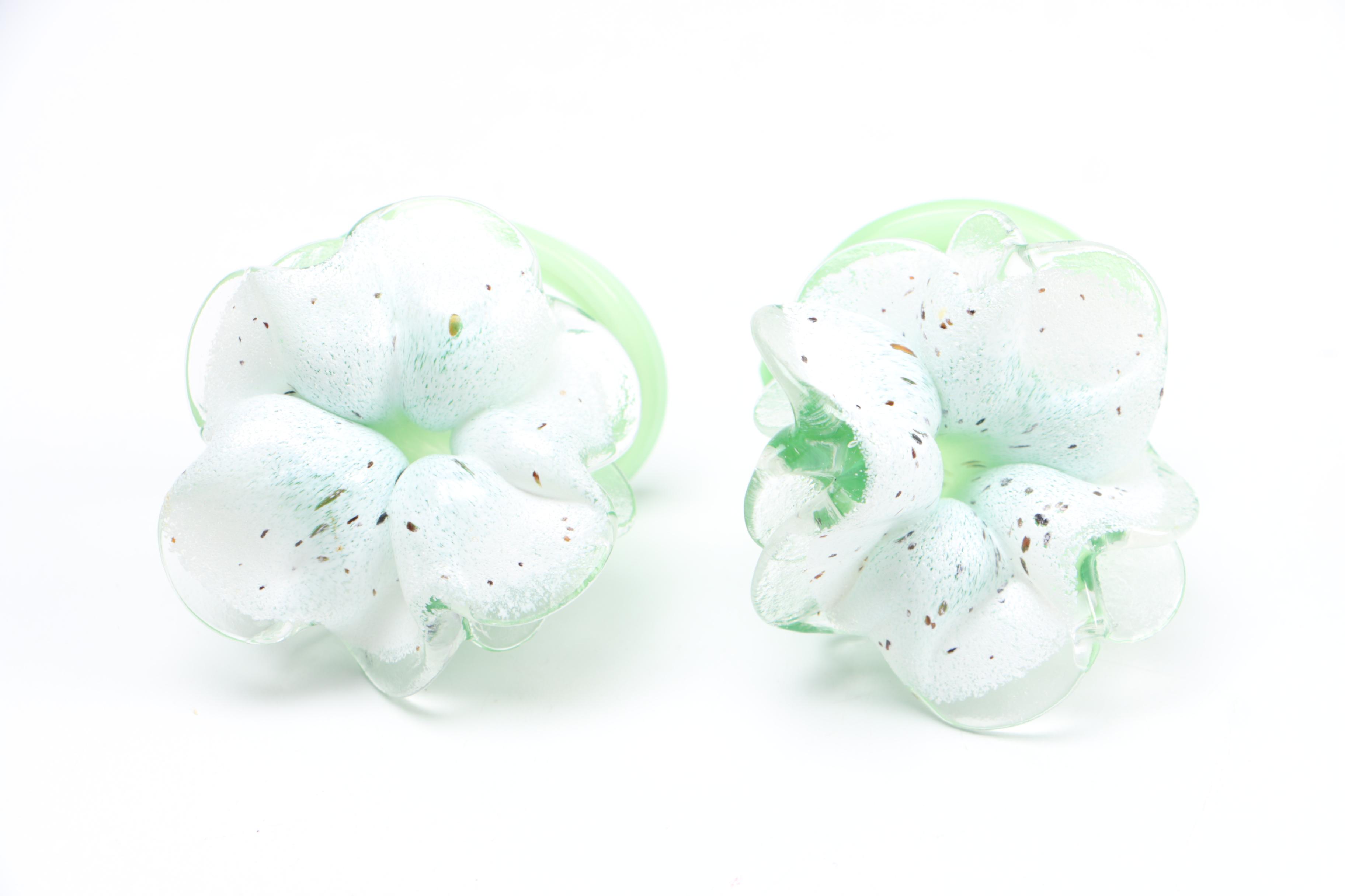 Decorative Glass Floral Napkin Rings