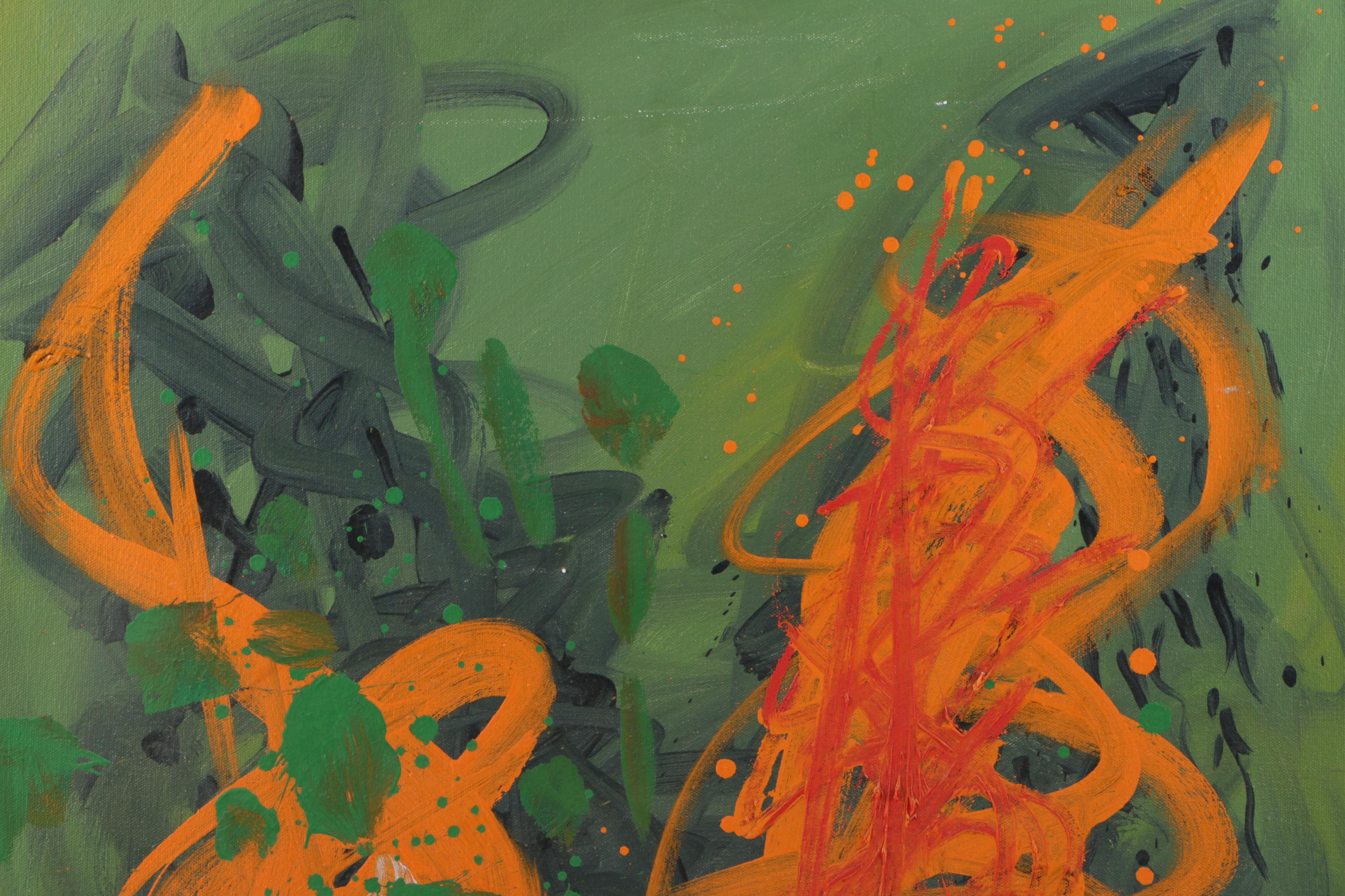 Richard Hennessy Oil Painting on Canvas of Abstract Composition