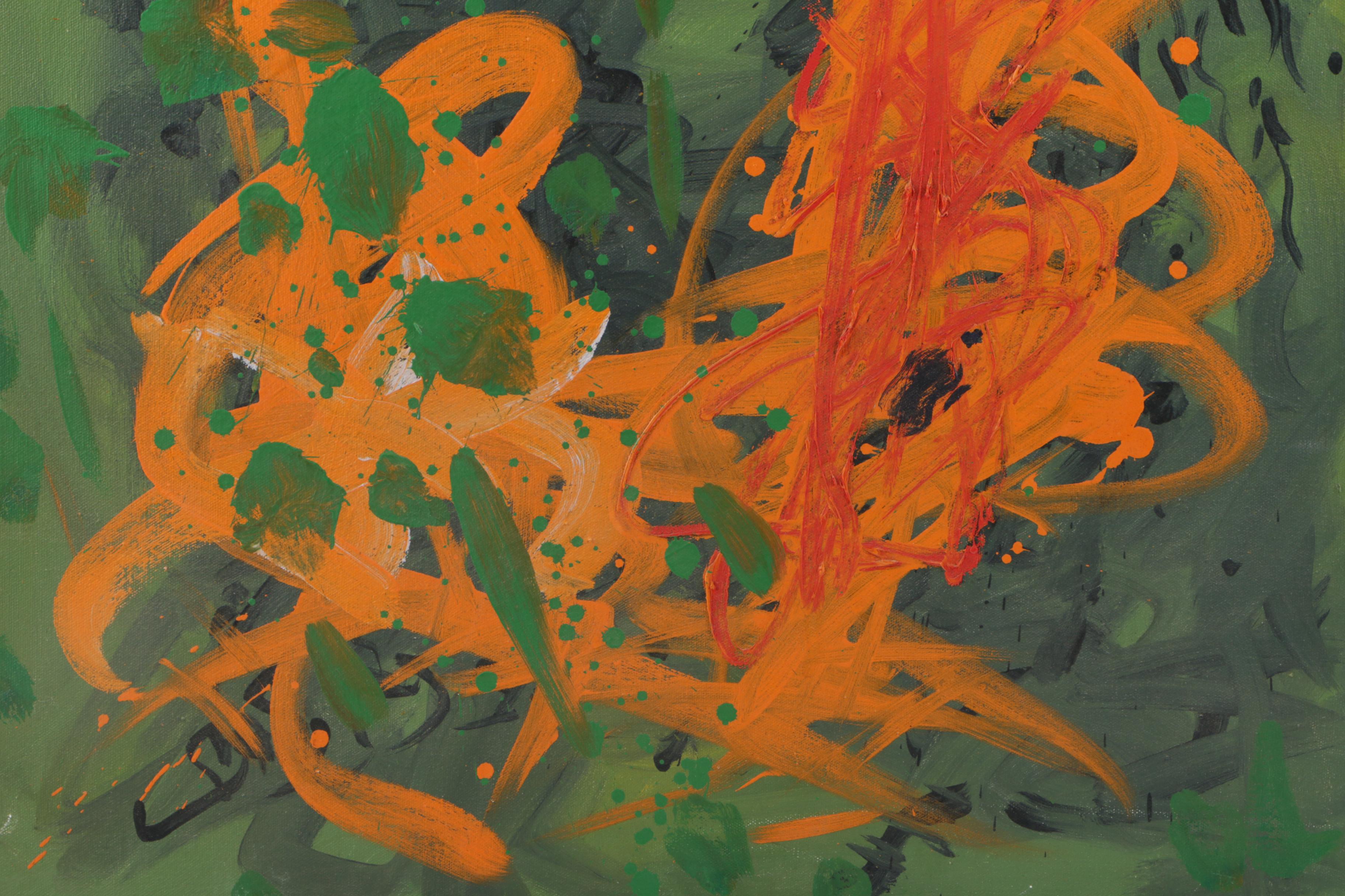 Richard Hennessy Oil Painting on Canvas of Abstract Composition