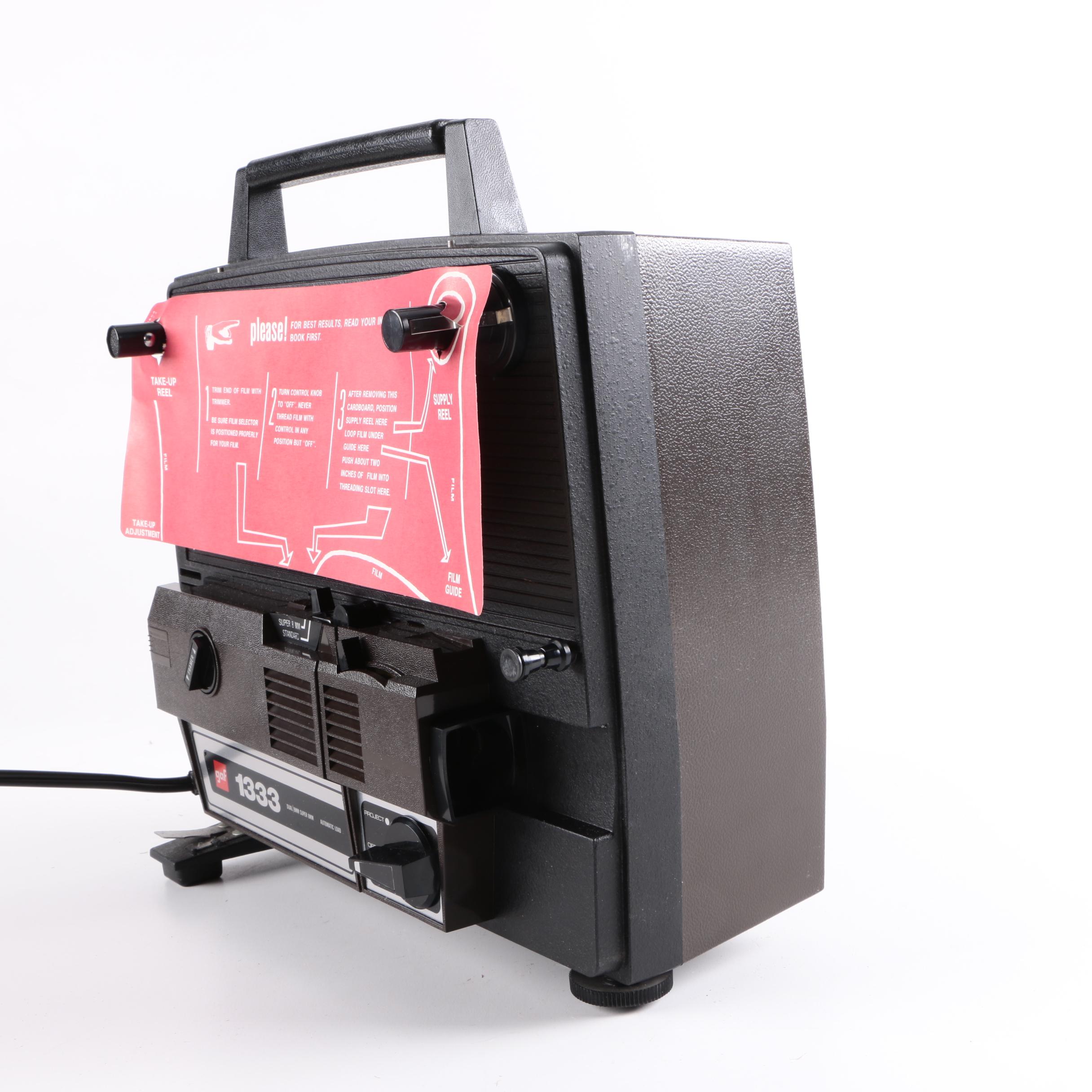 Gaf 1333 Dual 8MM Super 8MM Automatic Load Projector