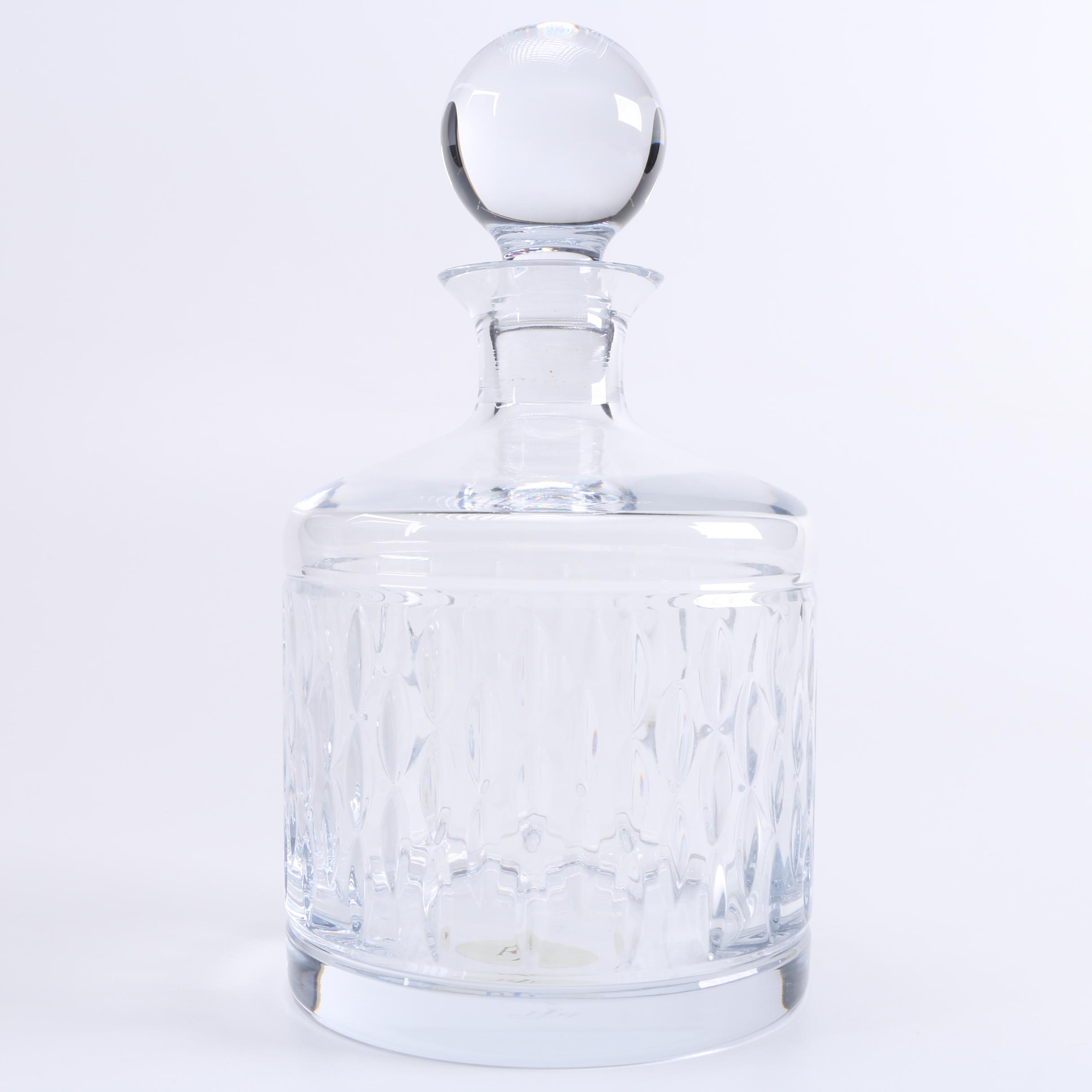 Crystal Decanter With Snifters Featuring Baccarat