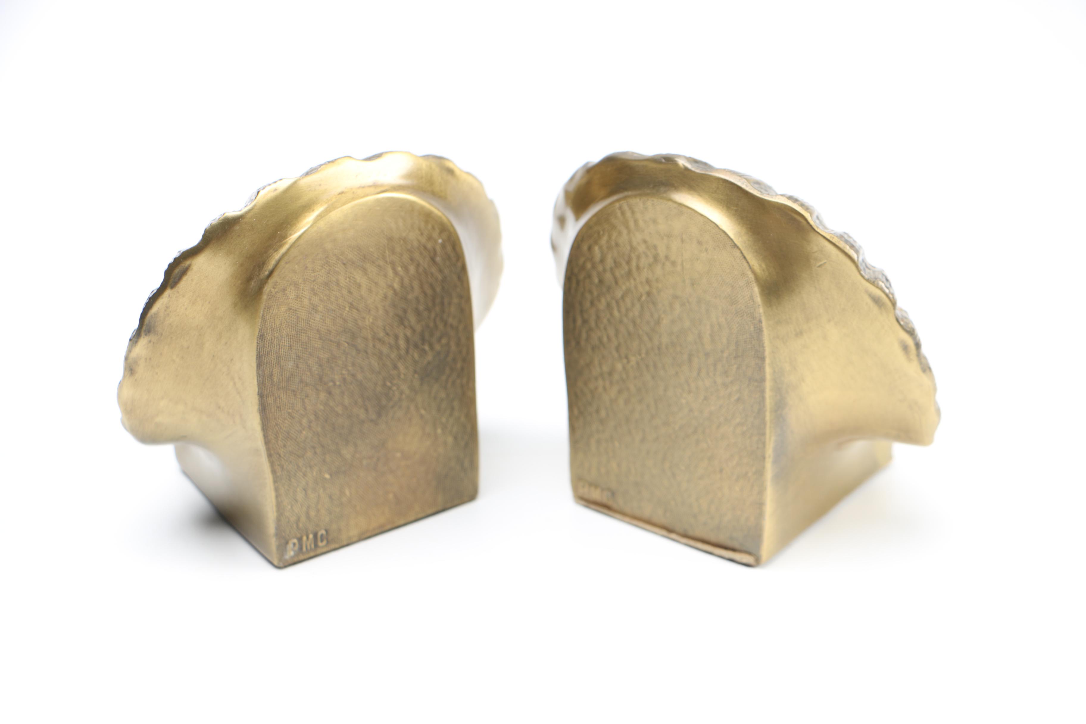Brass Scallop Shell Style Bookends