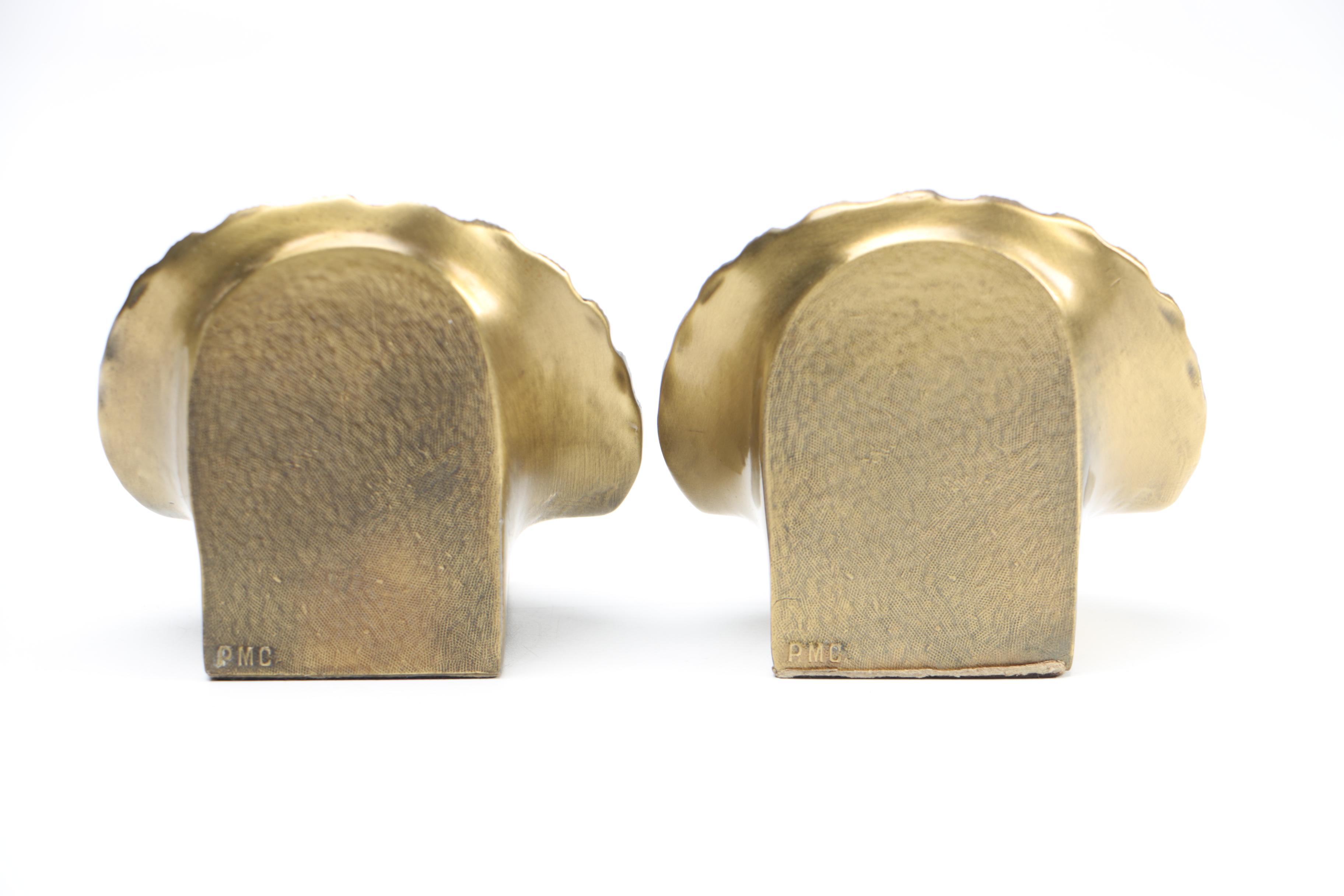 Brass Scallop Shell Style Bookends