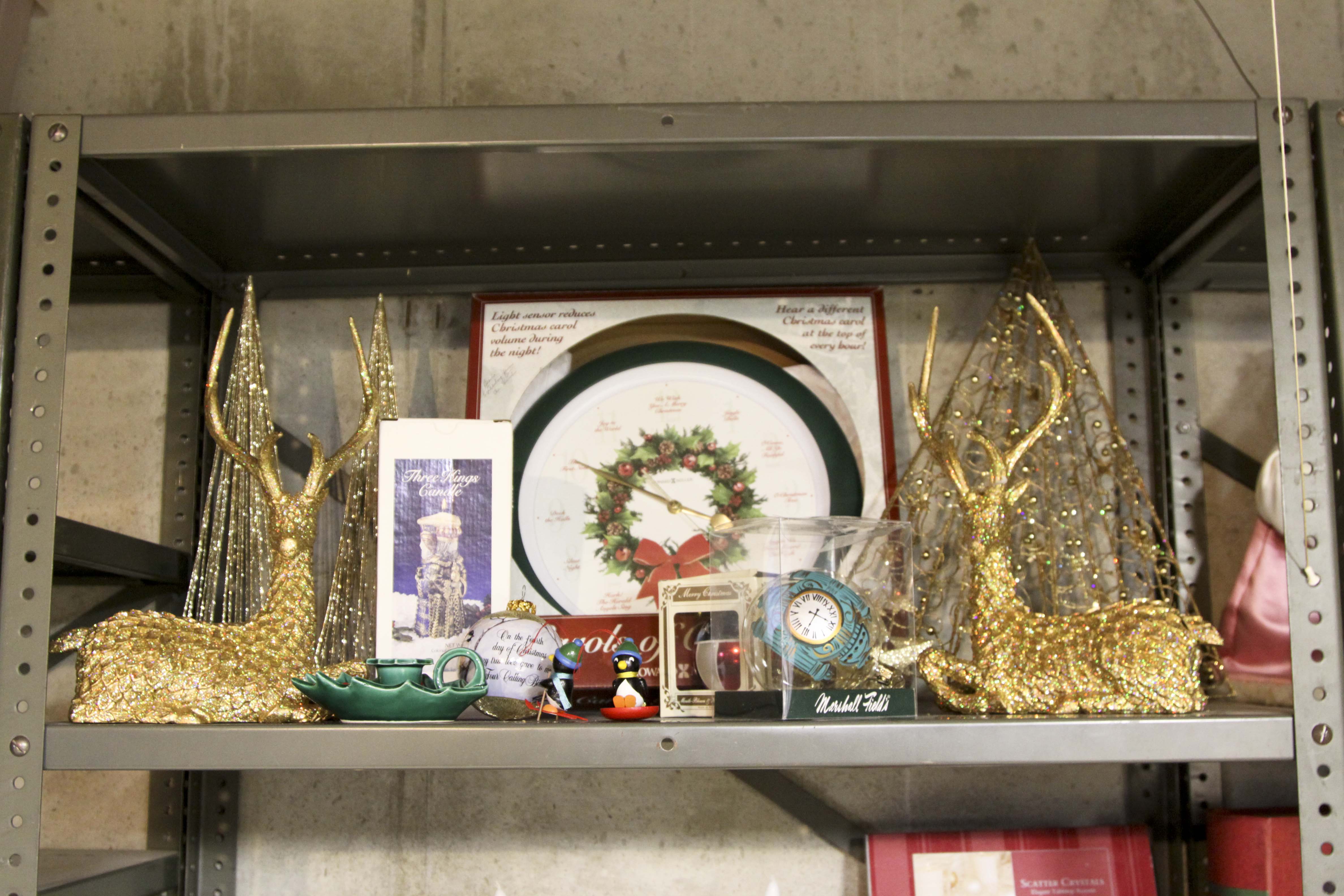 Large Christmas Decor Lot Including Two Pre-Lit Trees and Wreathes