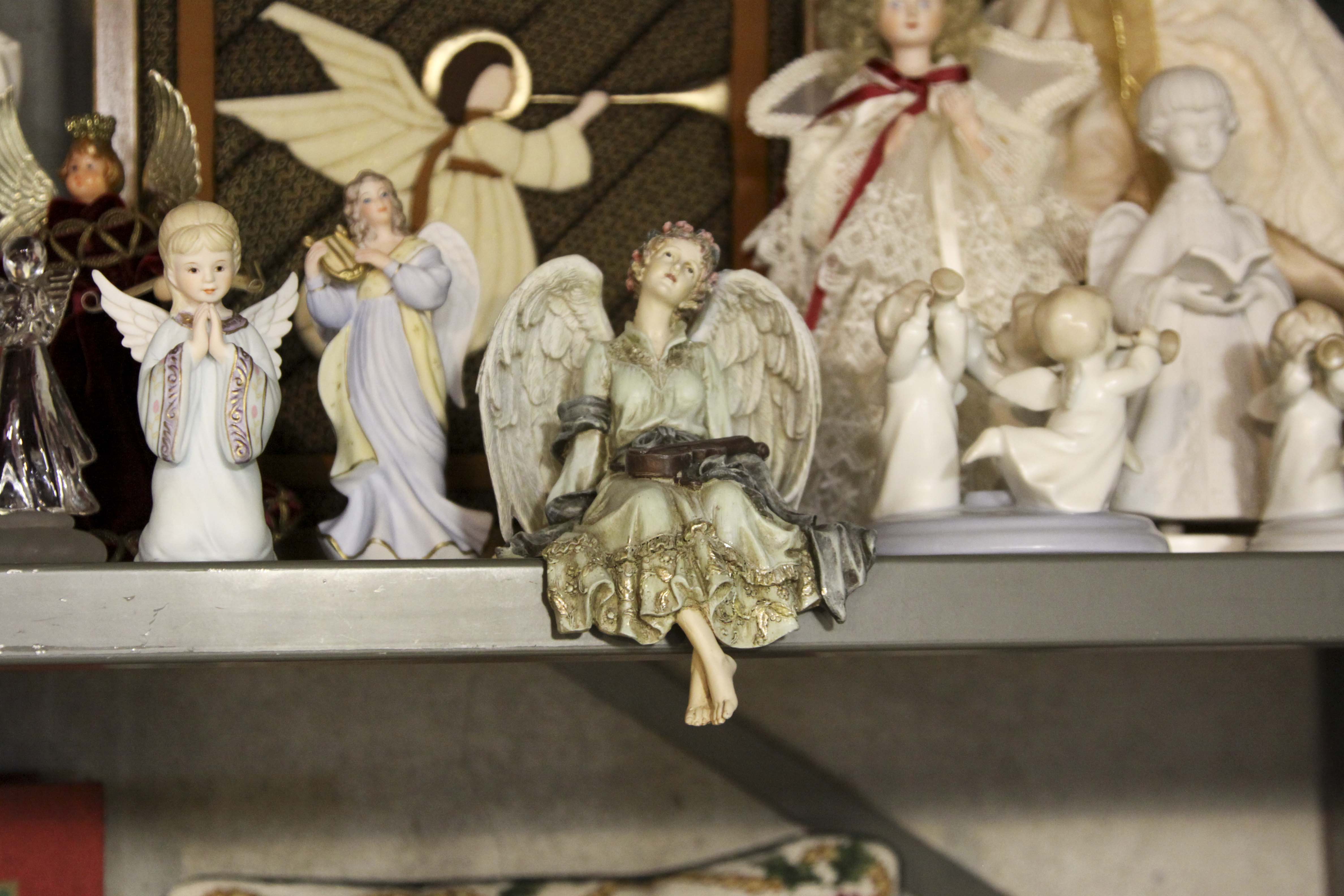 Large Christmas Decor Lot Including Two Pre-Lit Trees and Wreathes