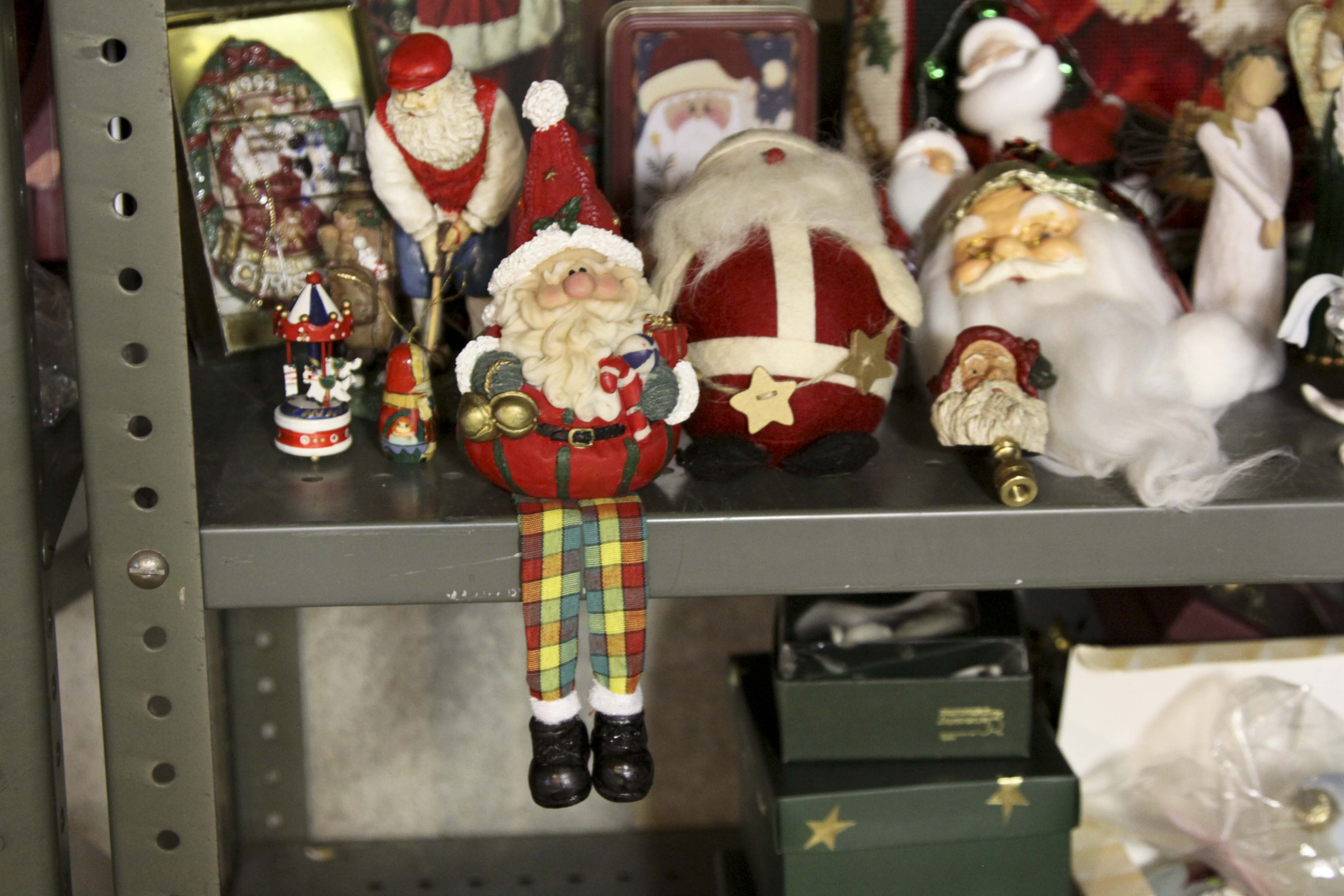 Large Christmas Decor Lot Including Two Pre-Lit Trees and Wreathes