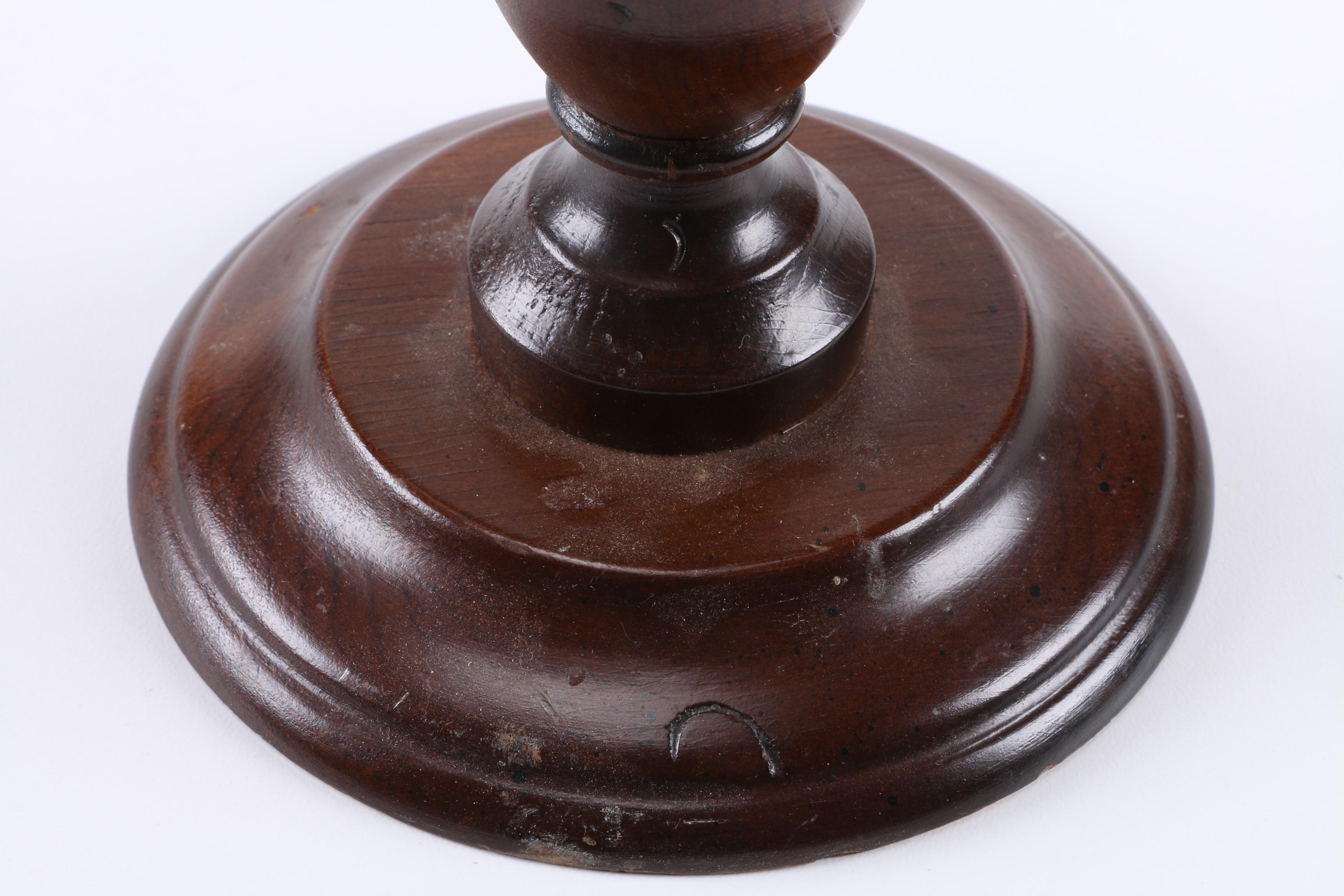 Wooden Three-Candle Candelabra