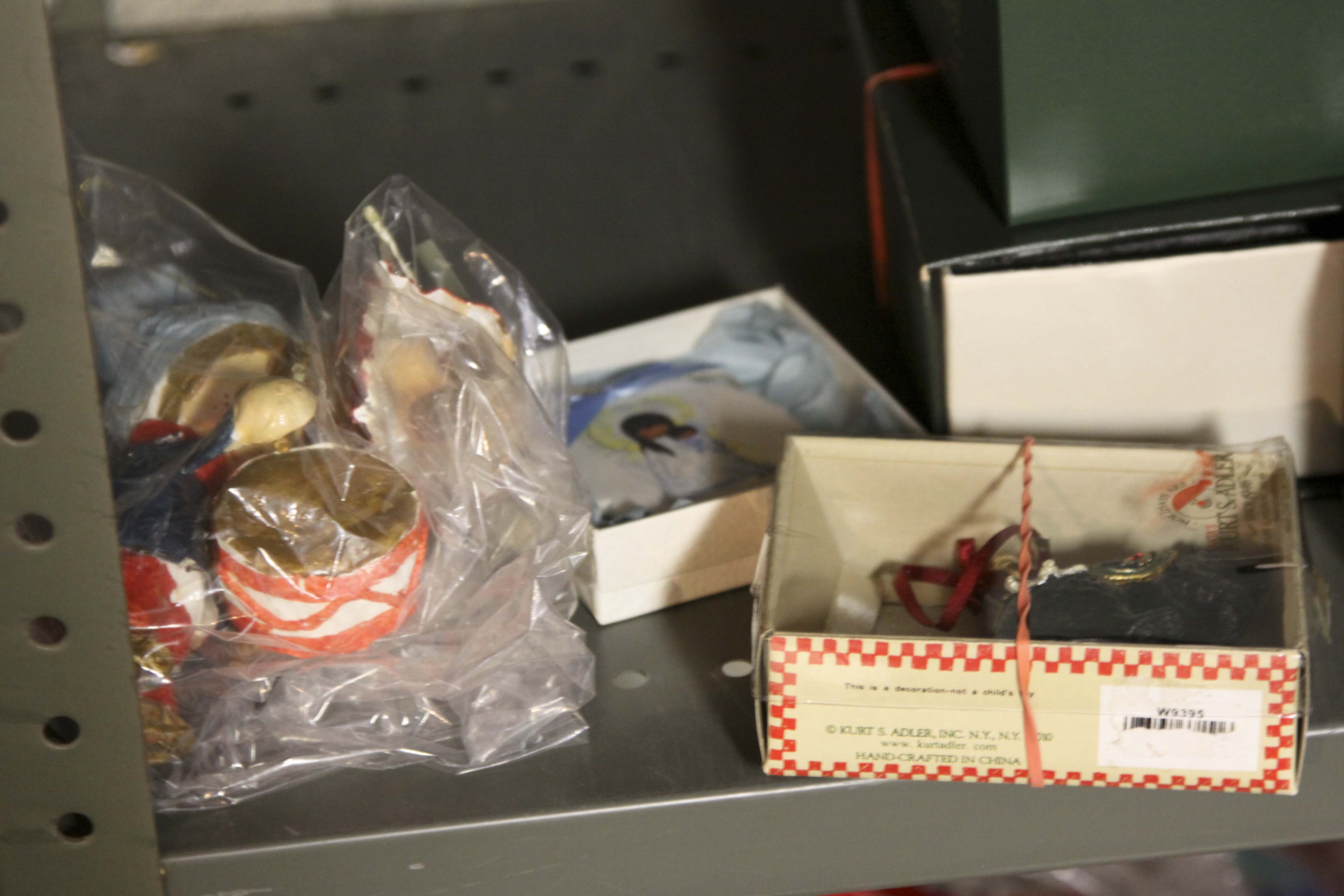 Large Christmas Decor Lot Including Two Pre-Lit Trees and Wreathes