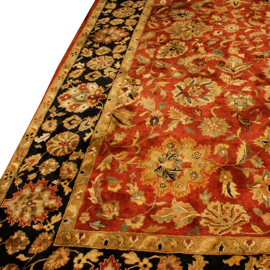 Large Hand-Knotted Indo-Persian Area Rug