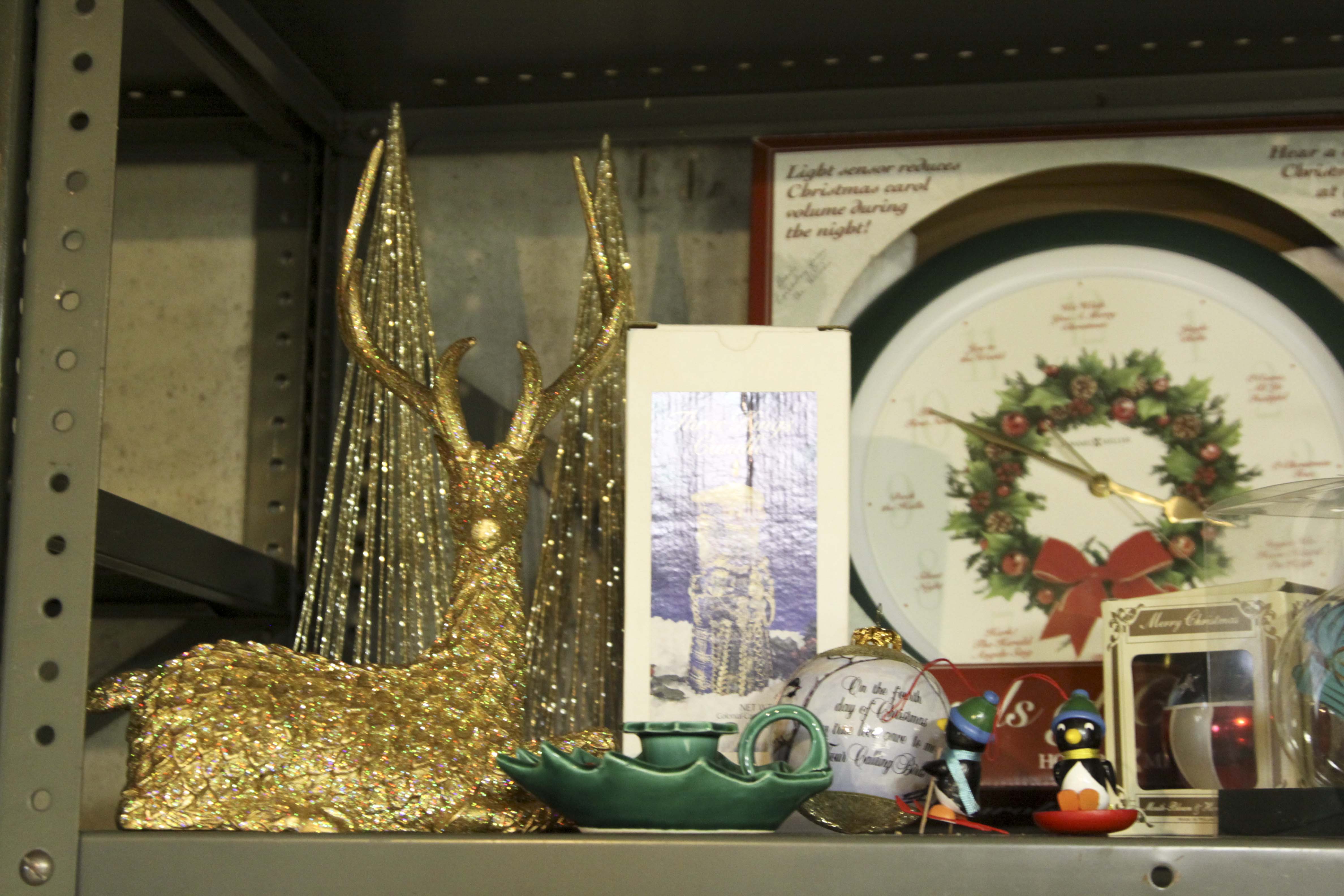 Large Christmas Decor Lot Including Two Pre-Lit Trees and Wreathes