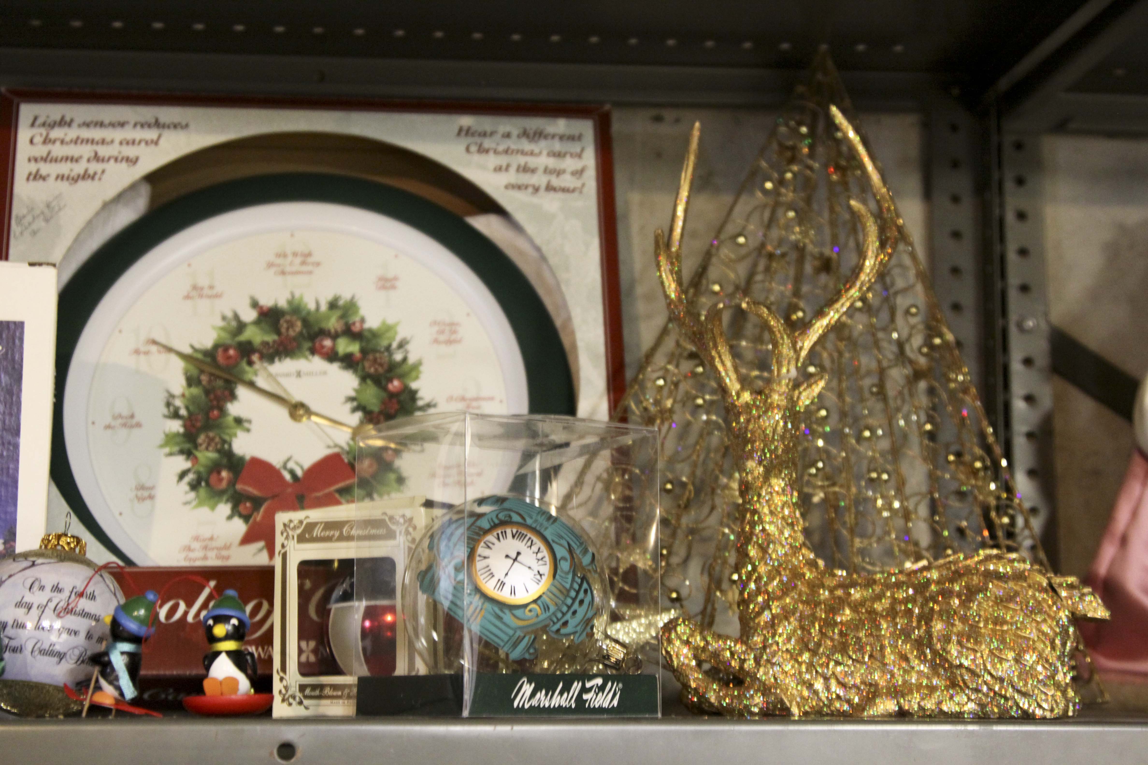 Large Christmas Decor Lot Including Two Pre-Lit Trees and Wreathes