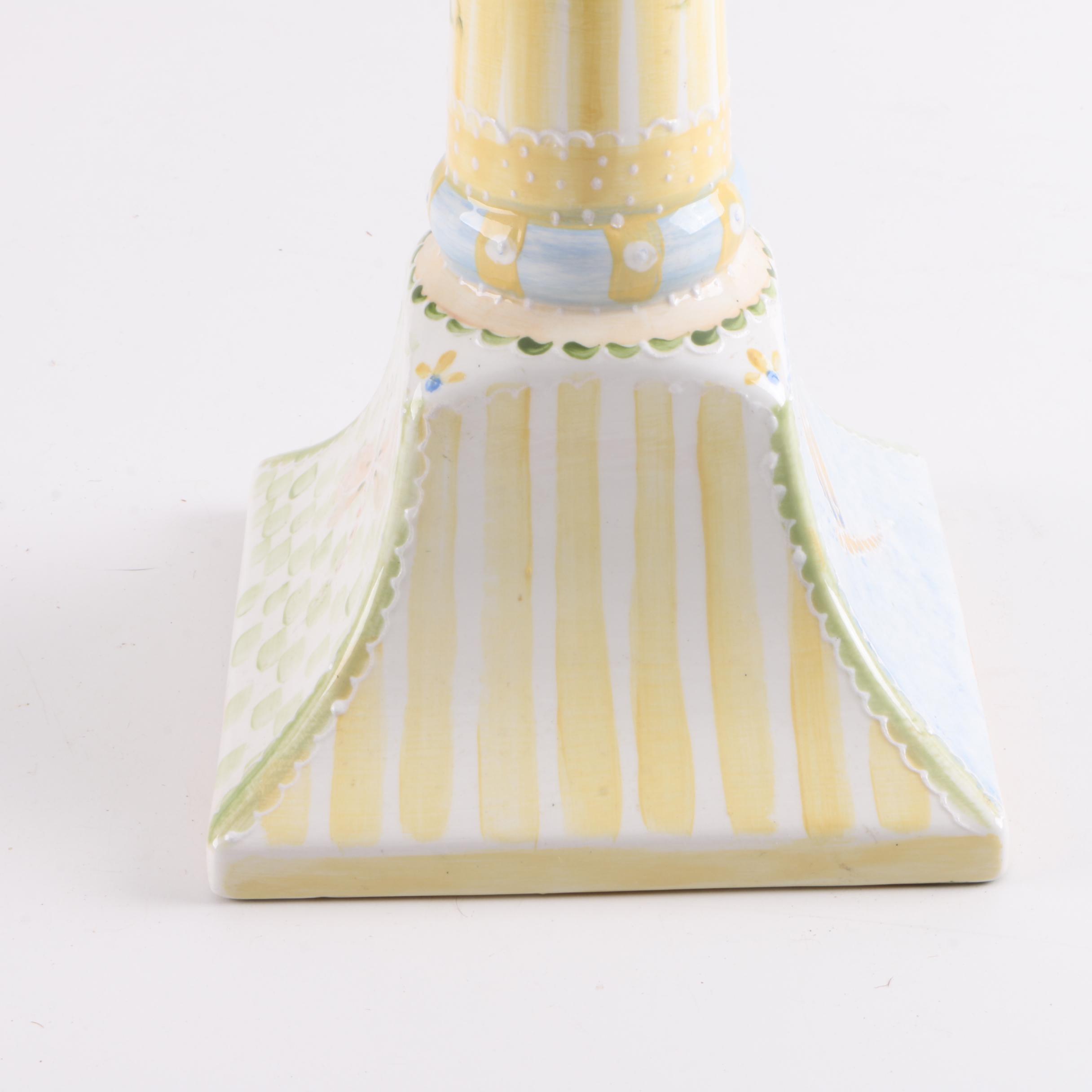 Ceramic Garden Candle Holder