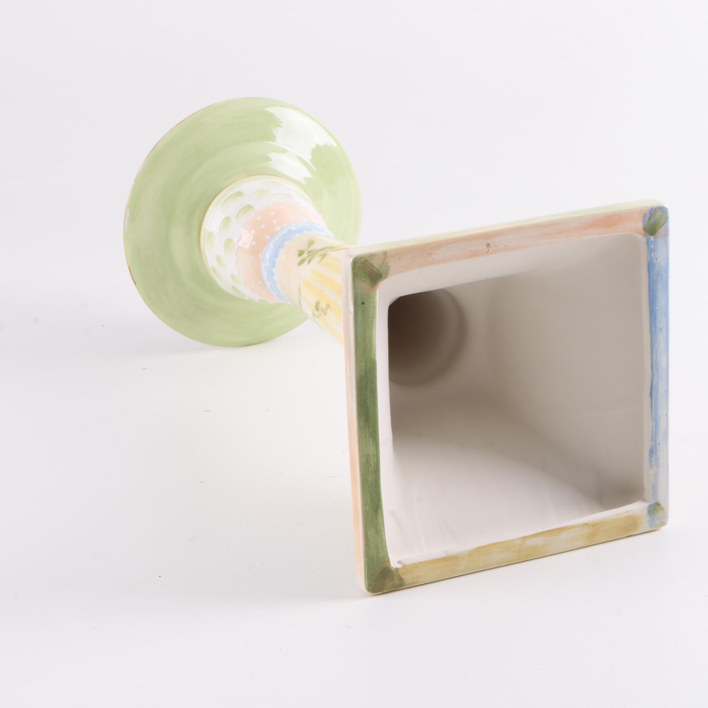 Ceramic Garden Candle Holder