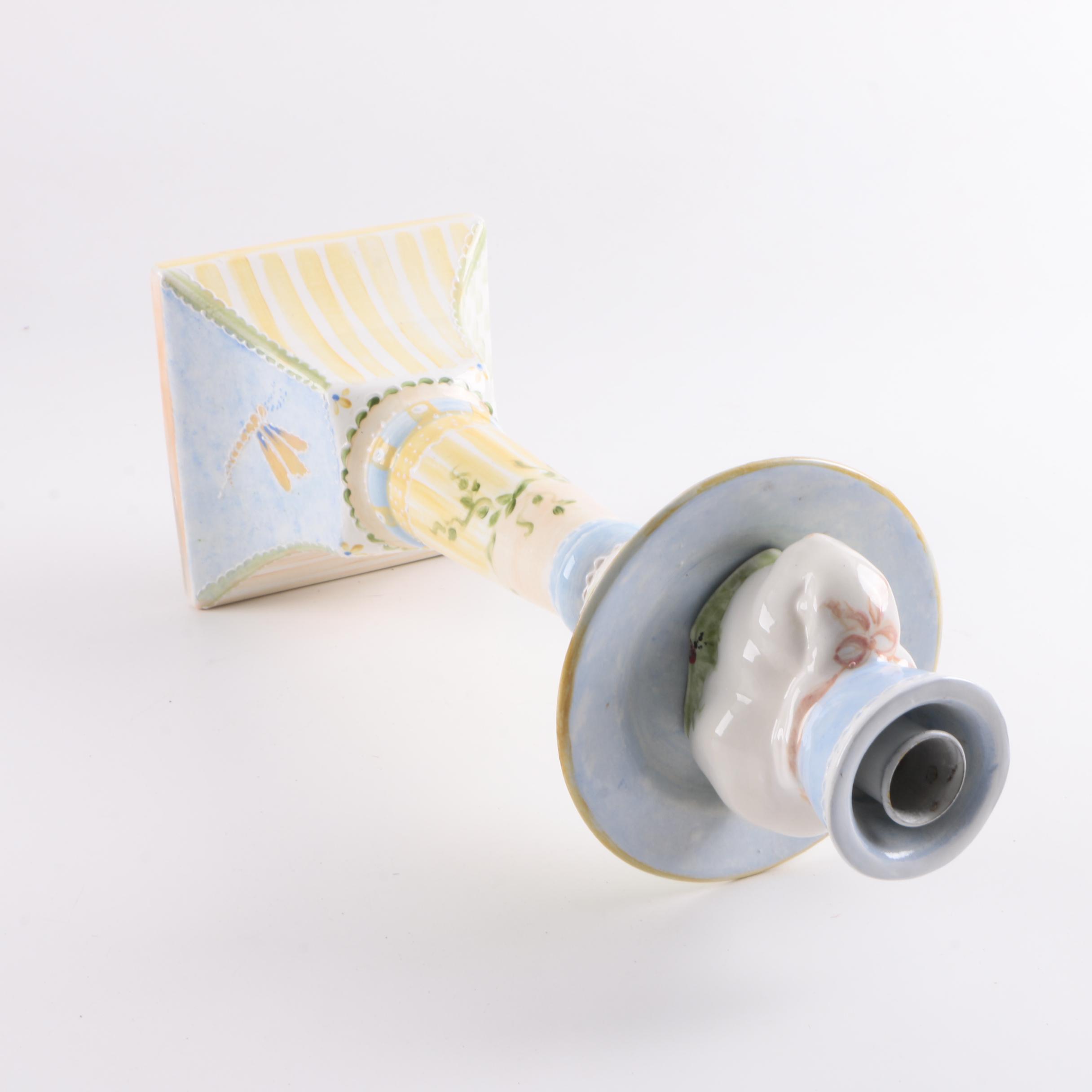 Ceramic Garden Candle Holder