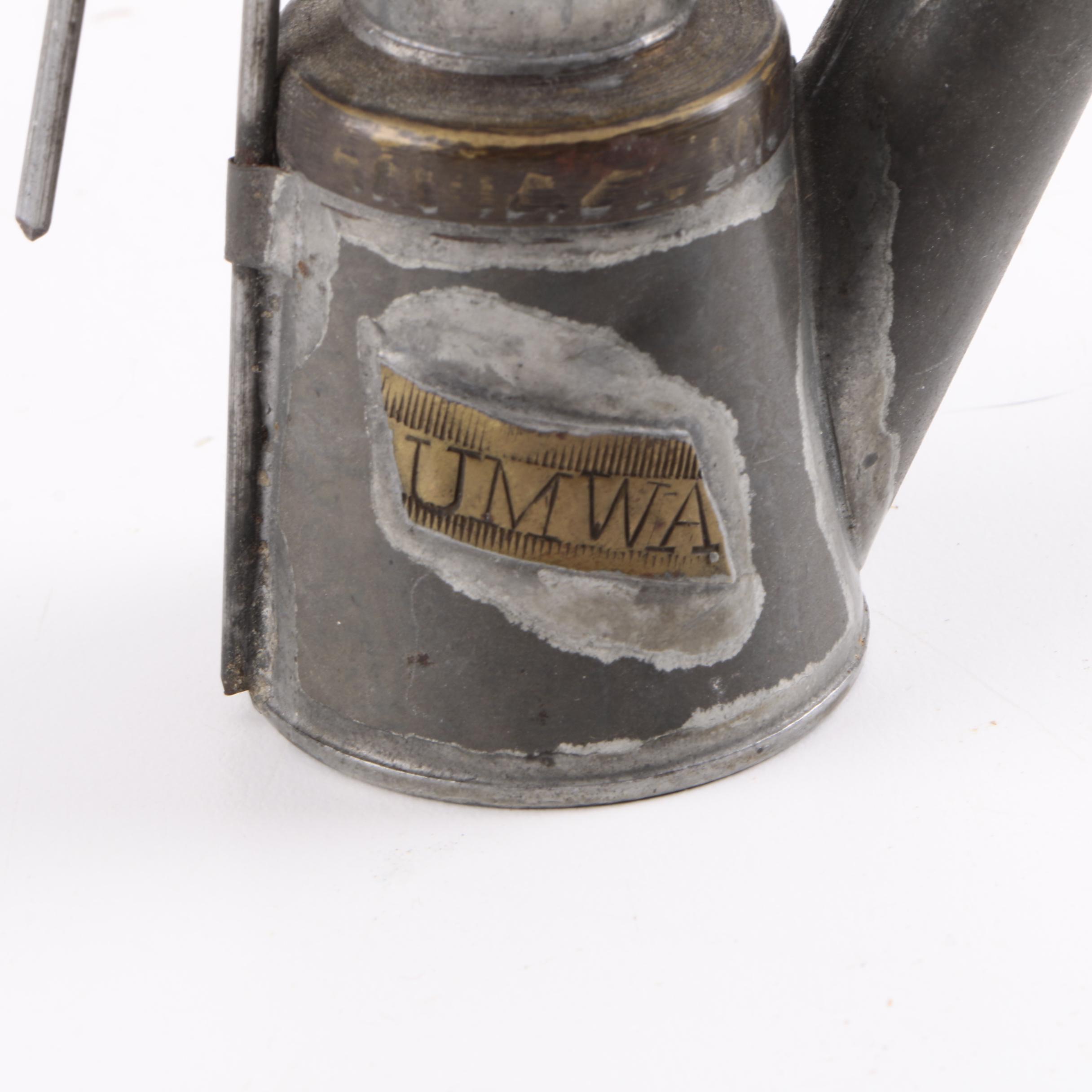Vintage Miner's Oil Can Lamp