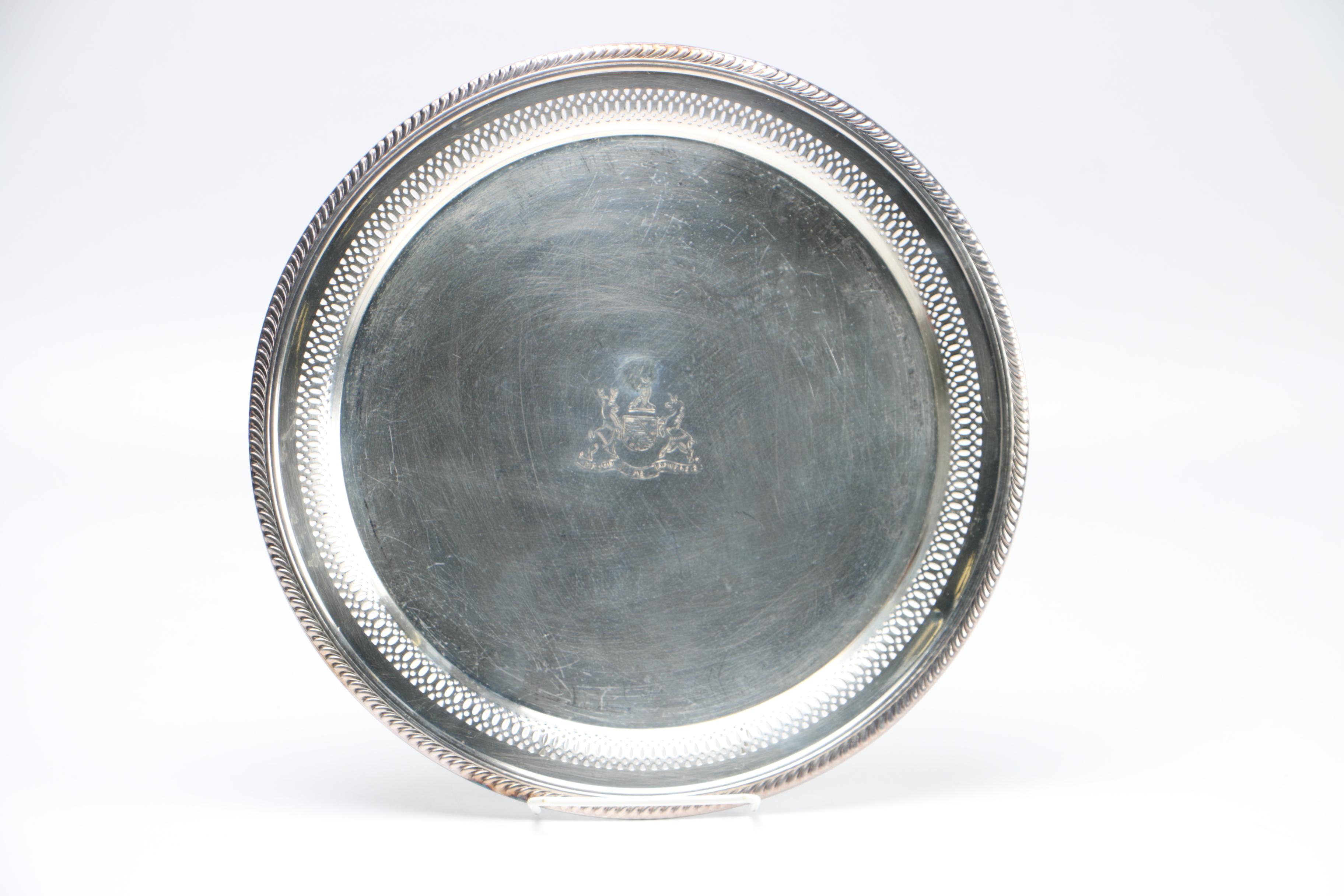 Collection of Silver Plated Serving Trays Featuring F.B. Rogers