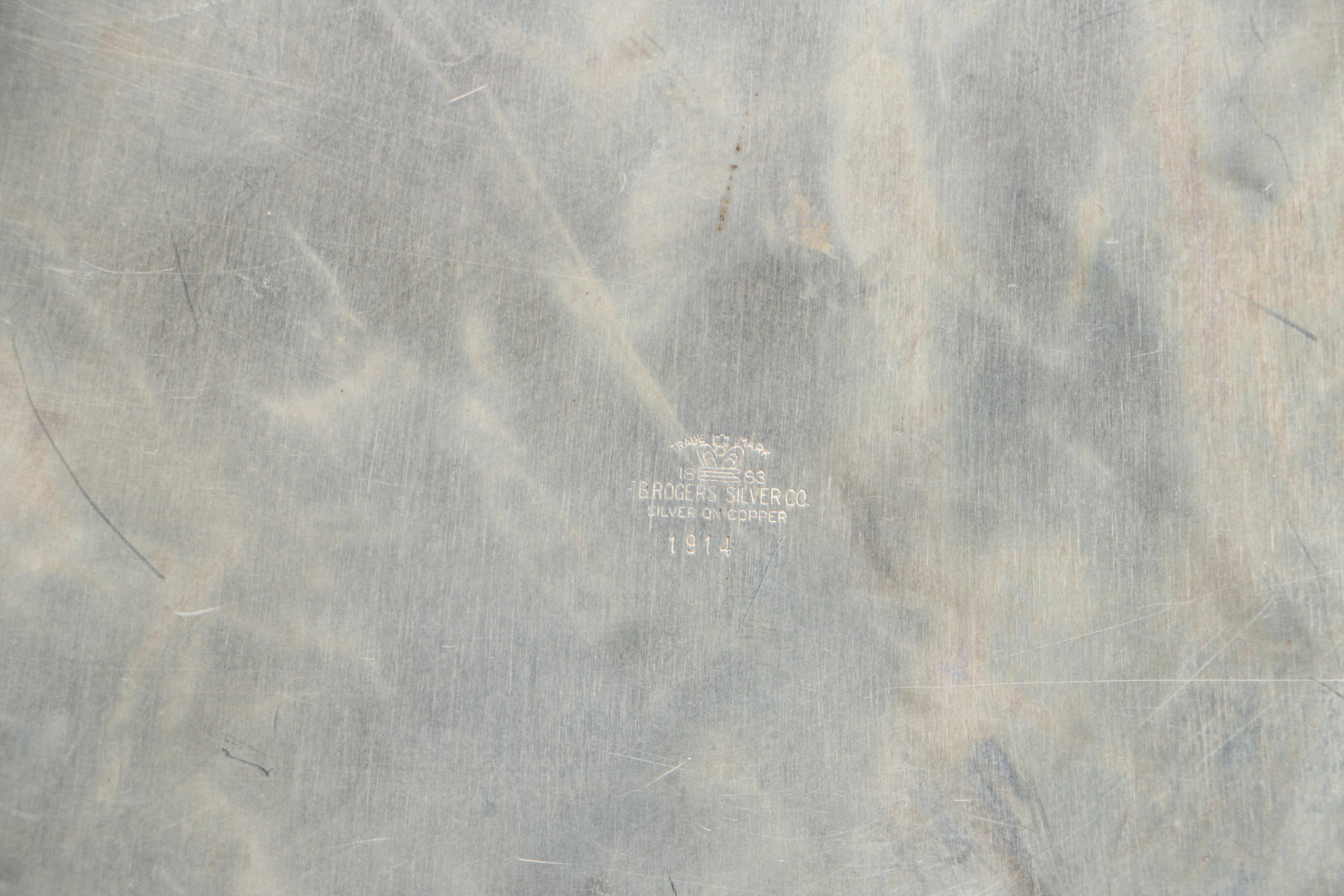 Collection of Silver Plated Serving Trays Featuring F.B. Rogers