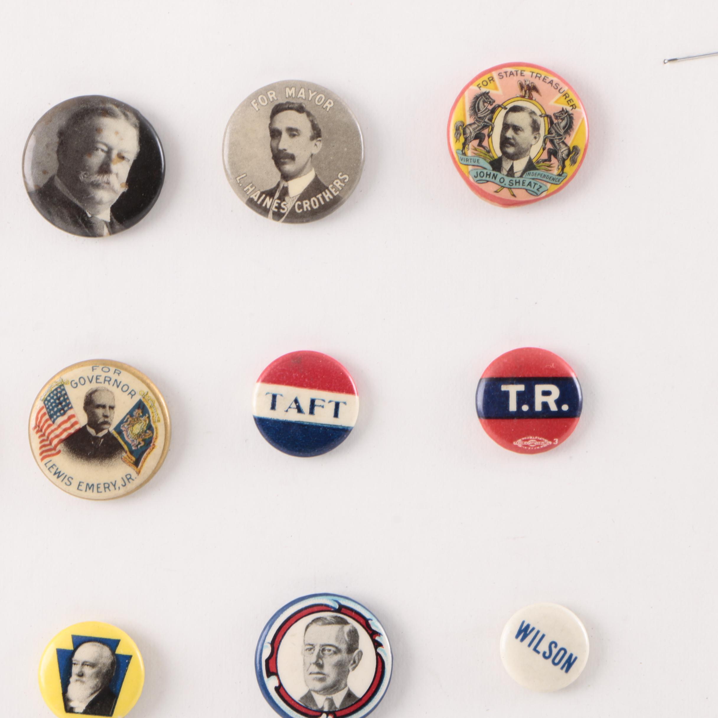 Assortment of Vintage Election Pins