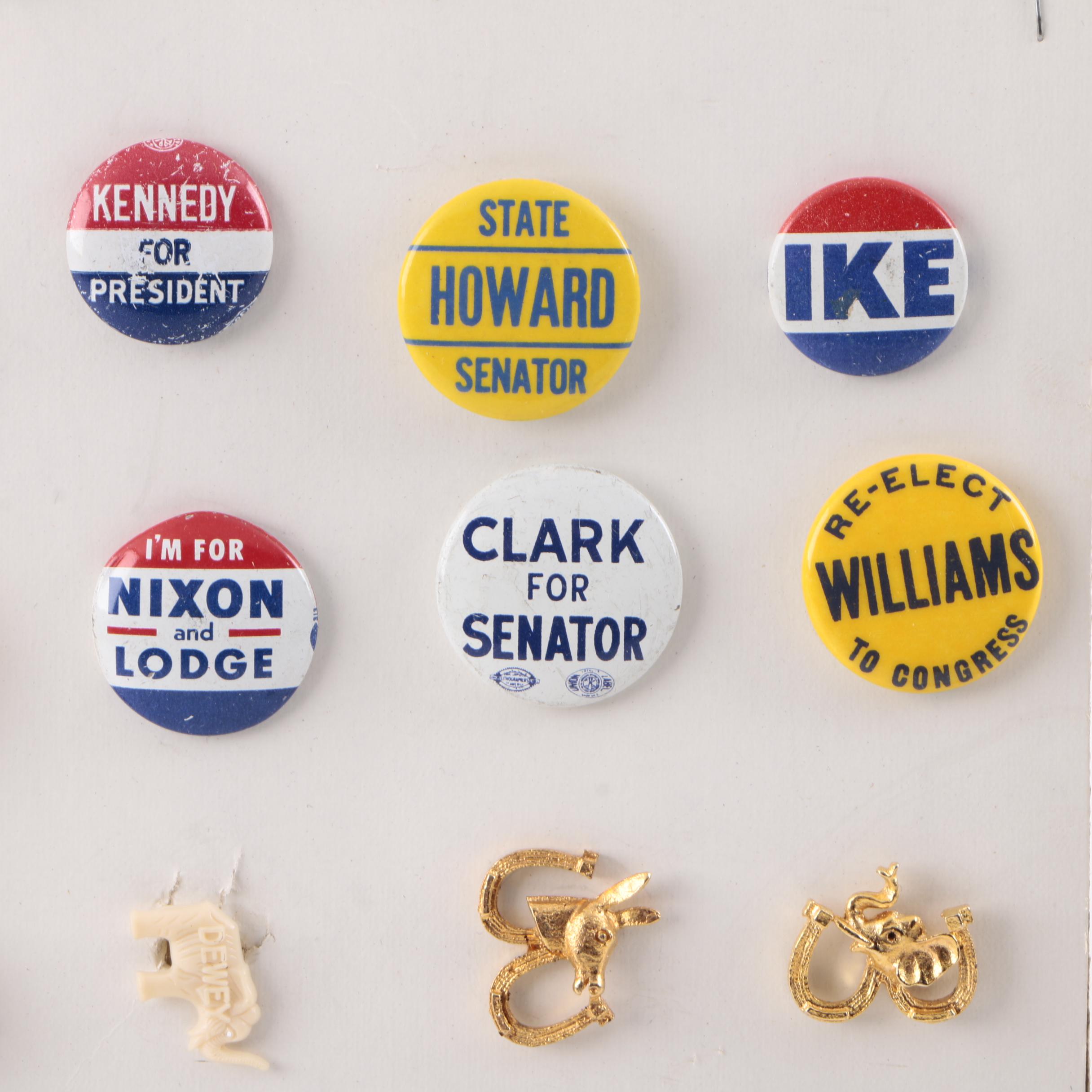 Assortment of Vintage Election Pins