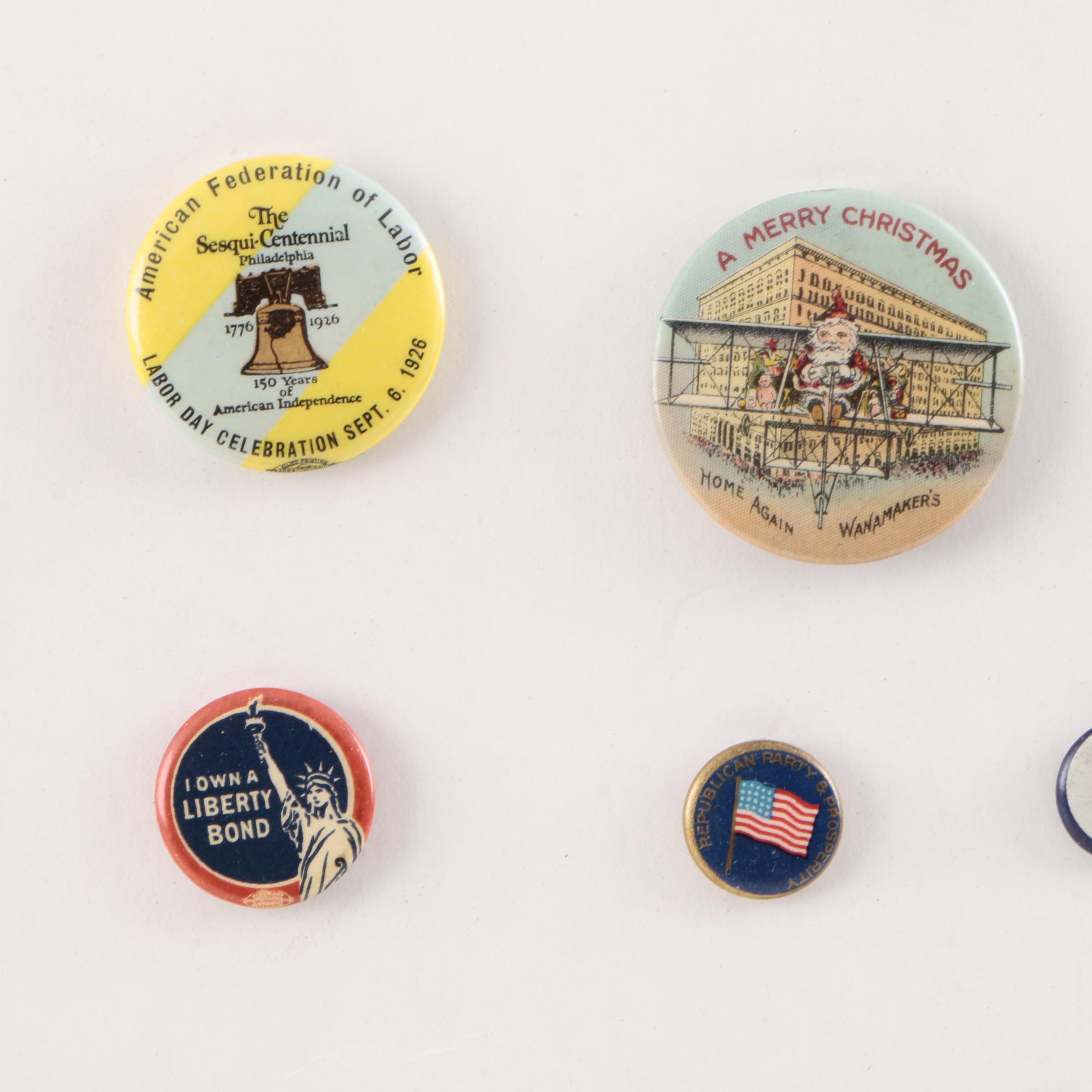 Assortment of Vintage Election Pins