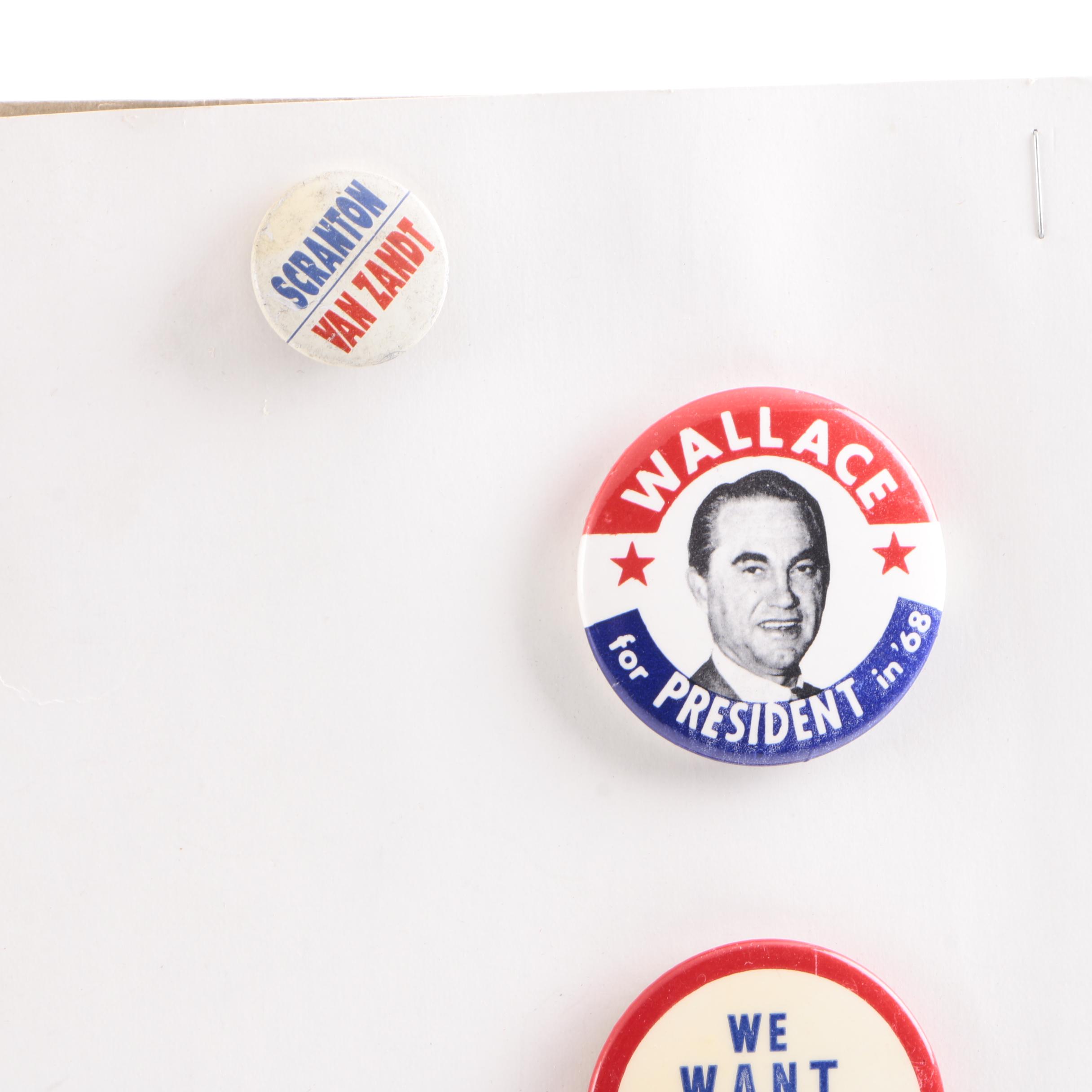 Assortment of Vintage Election Pins