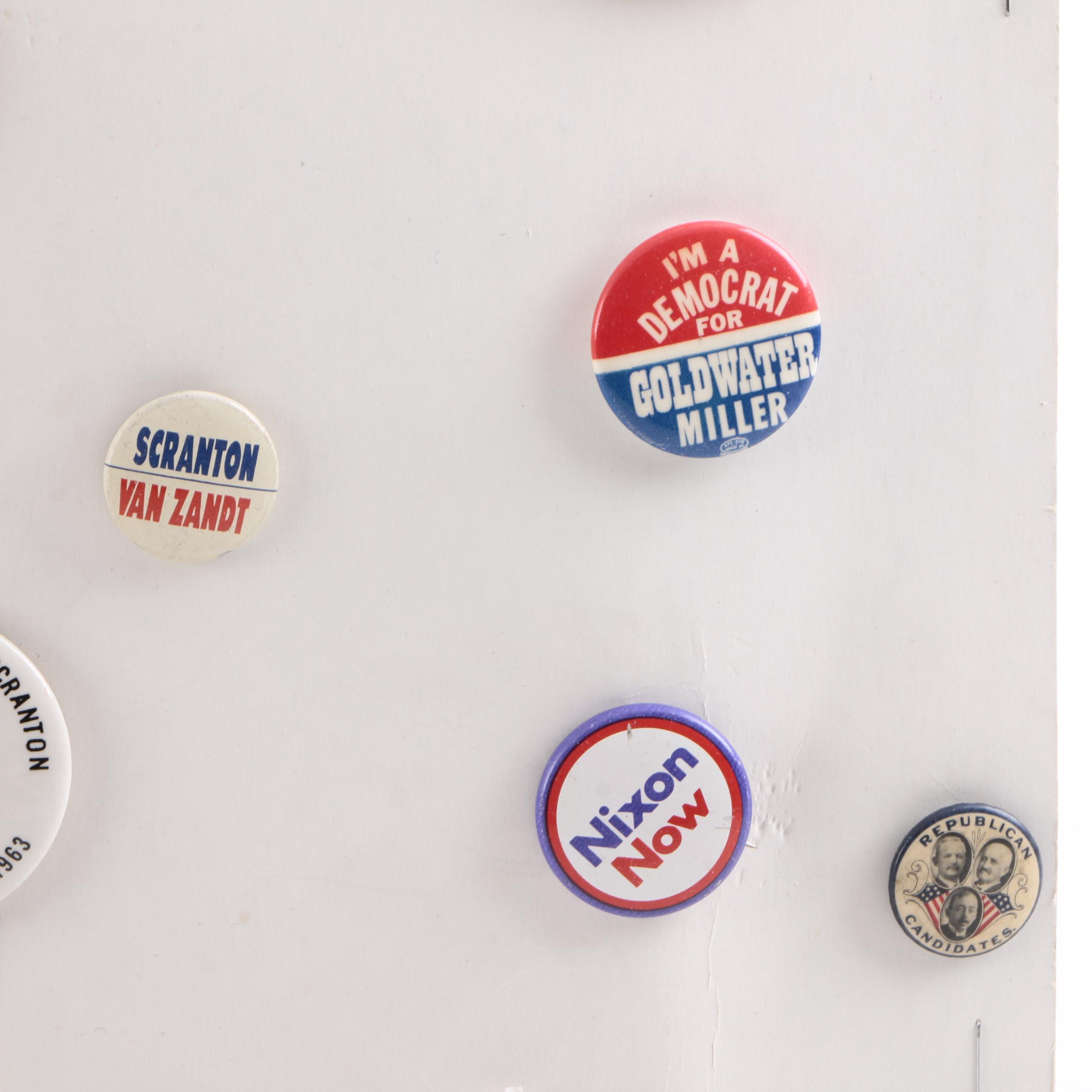 Assortment of Vintage Election Pins