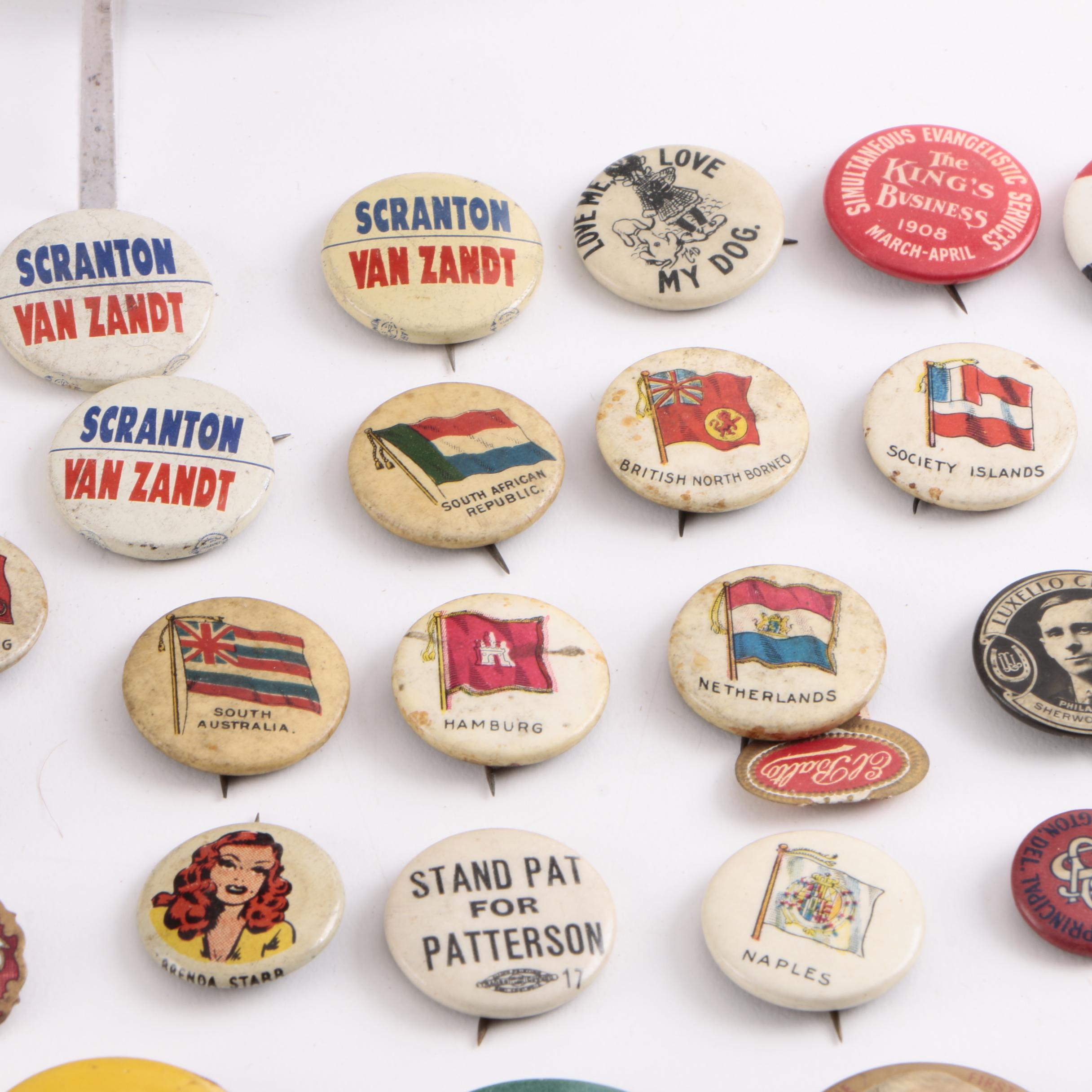 Assorted Vintage Political Pins
