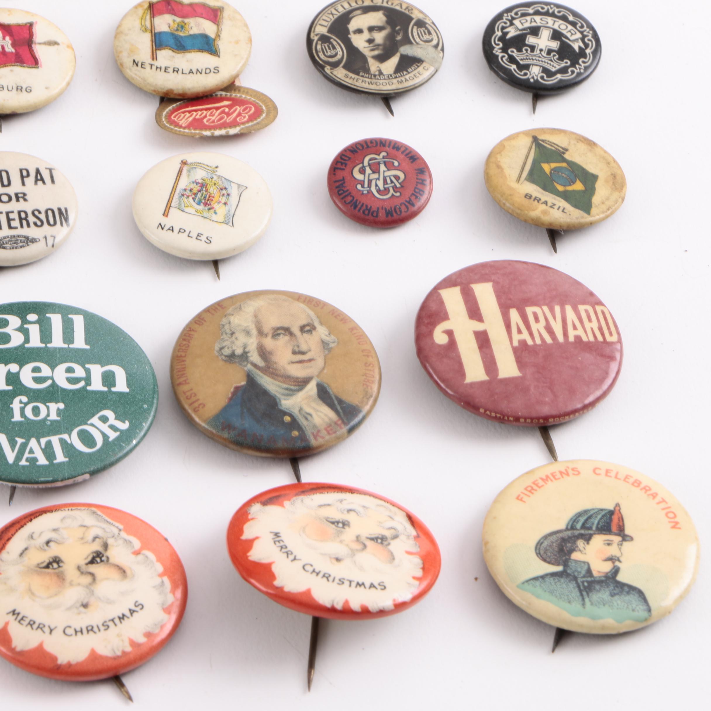 Assorted Vintage Political Pins
