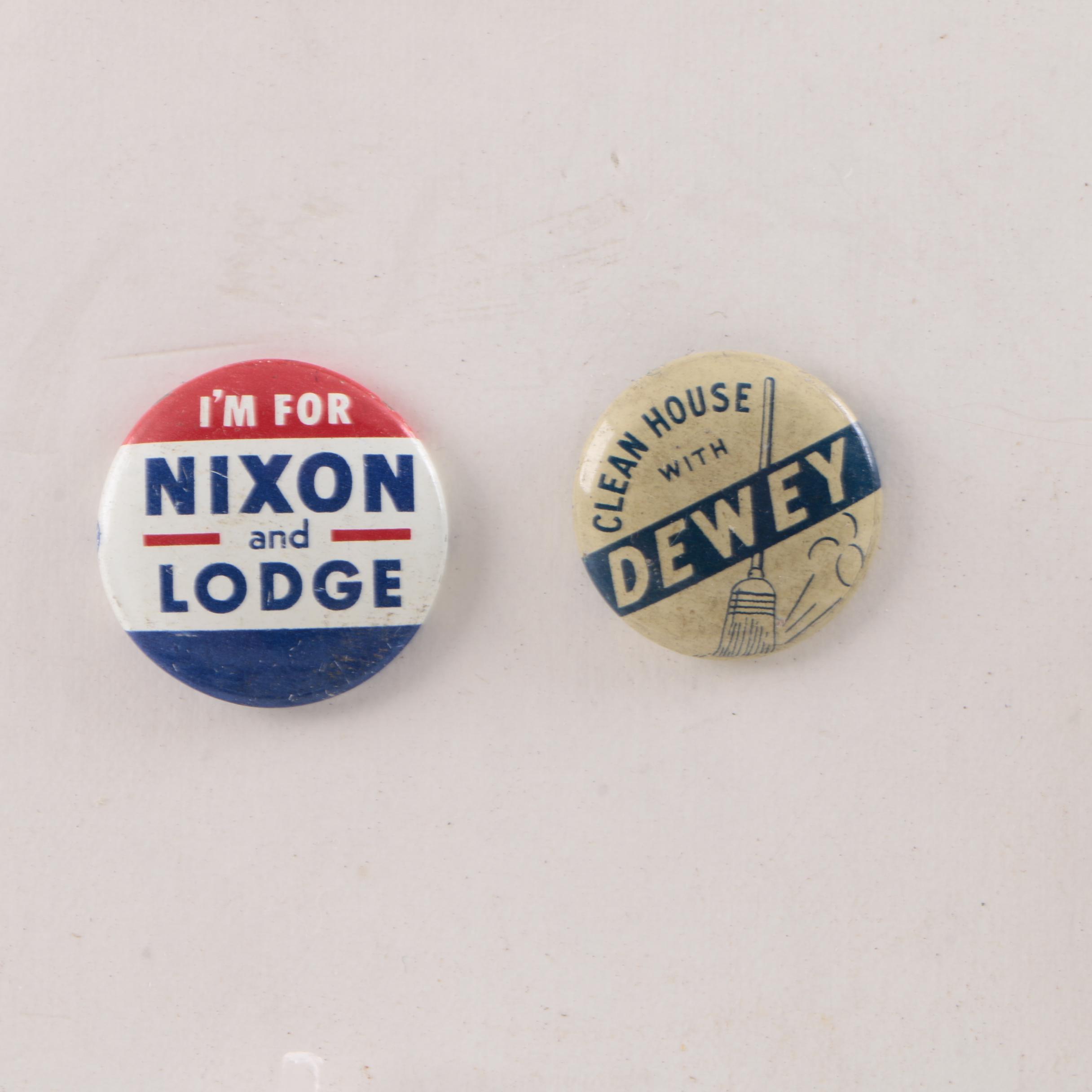 Assorted Vintage Political Pins