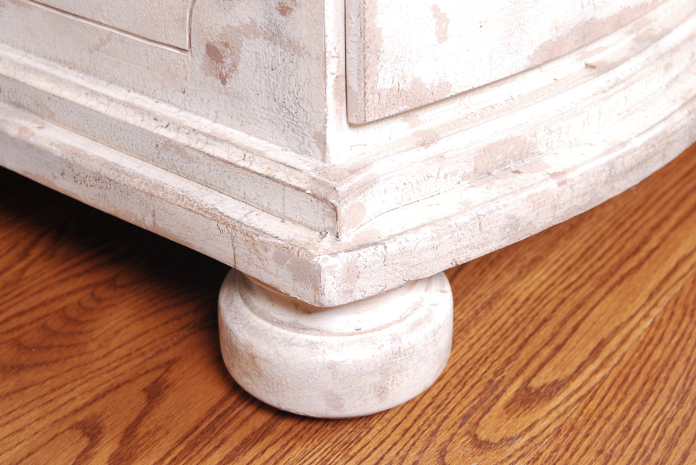 Antiqued Serpentine Chest of Drawers