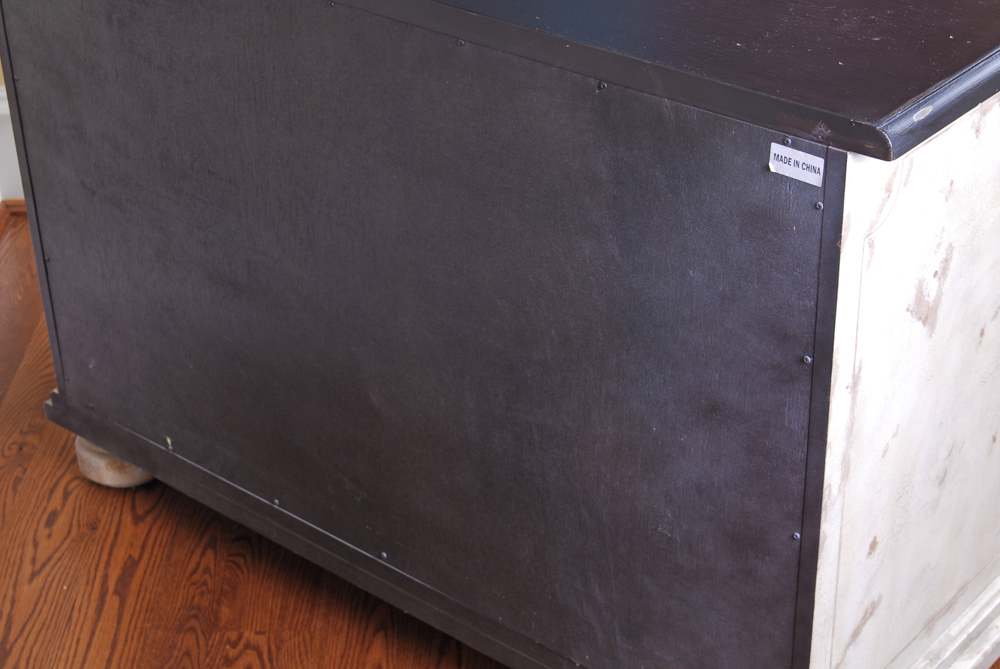 Antiqued Serpentine Chest of Drawers