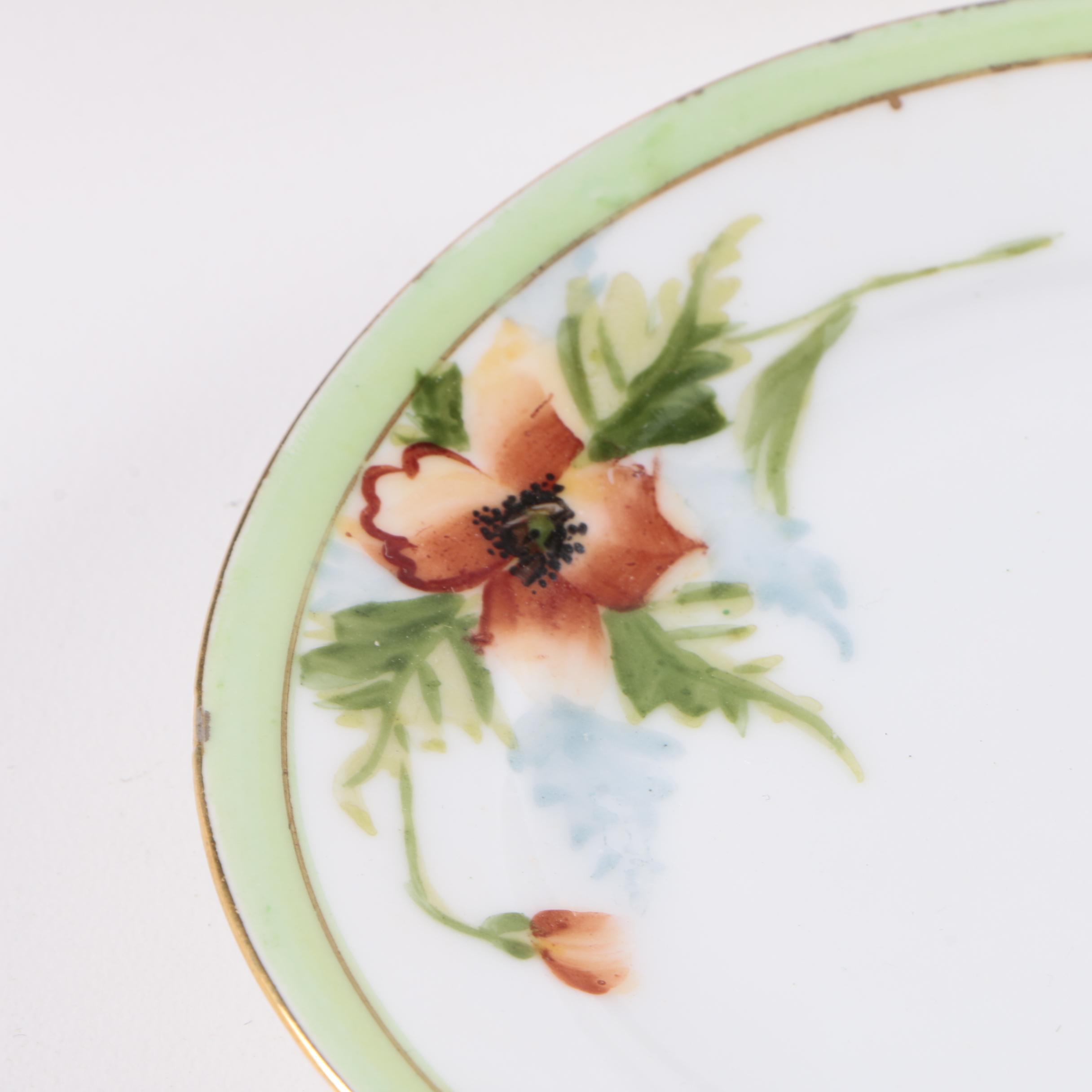 Hand-Painted Nippon Floral Ceramic Service Set