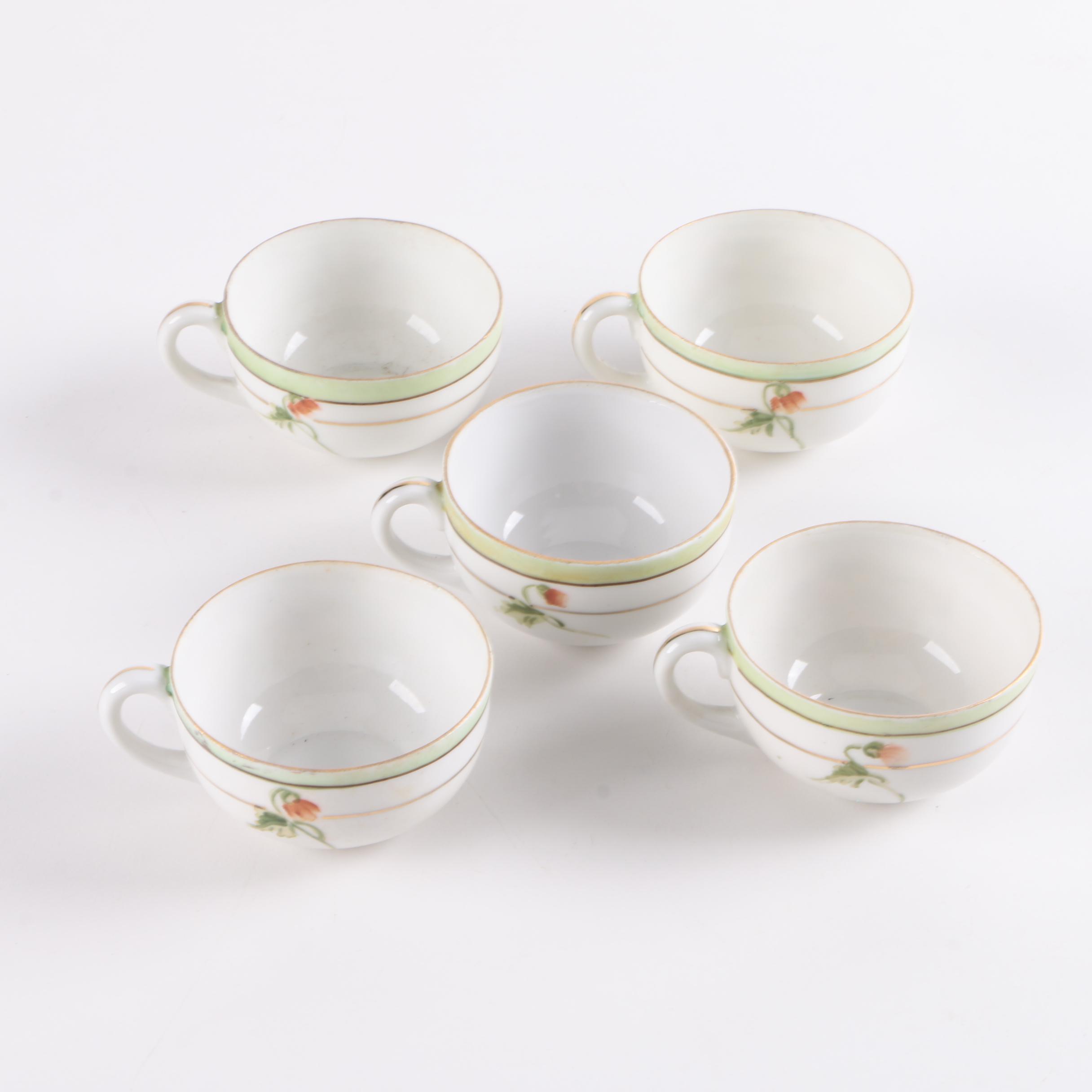 Hand-Painted Nippon Floral Ceramic Service Set